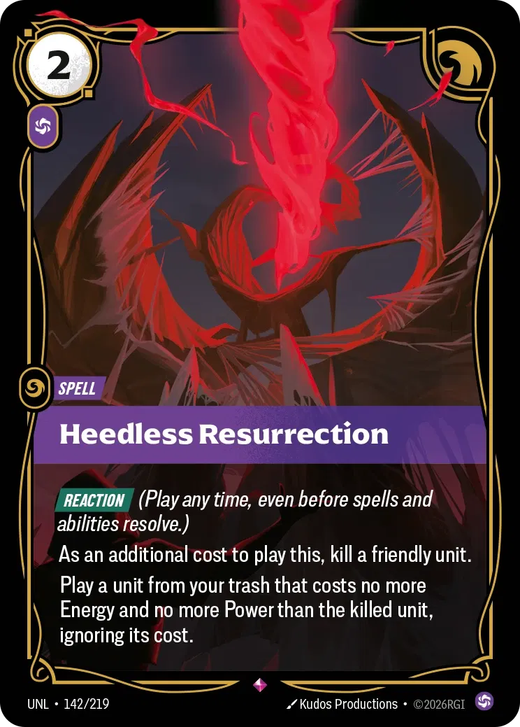 Heedless Resurrection - Unleashed 142/219 (Foil)