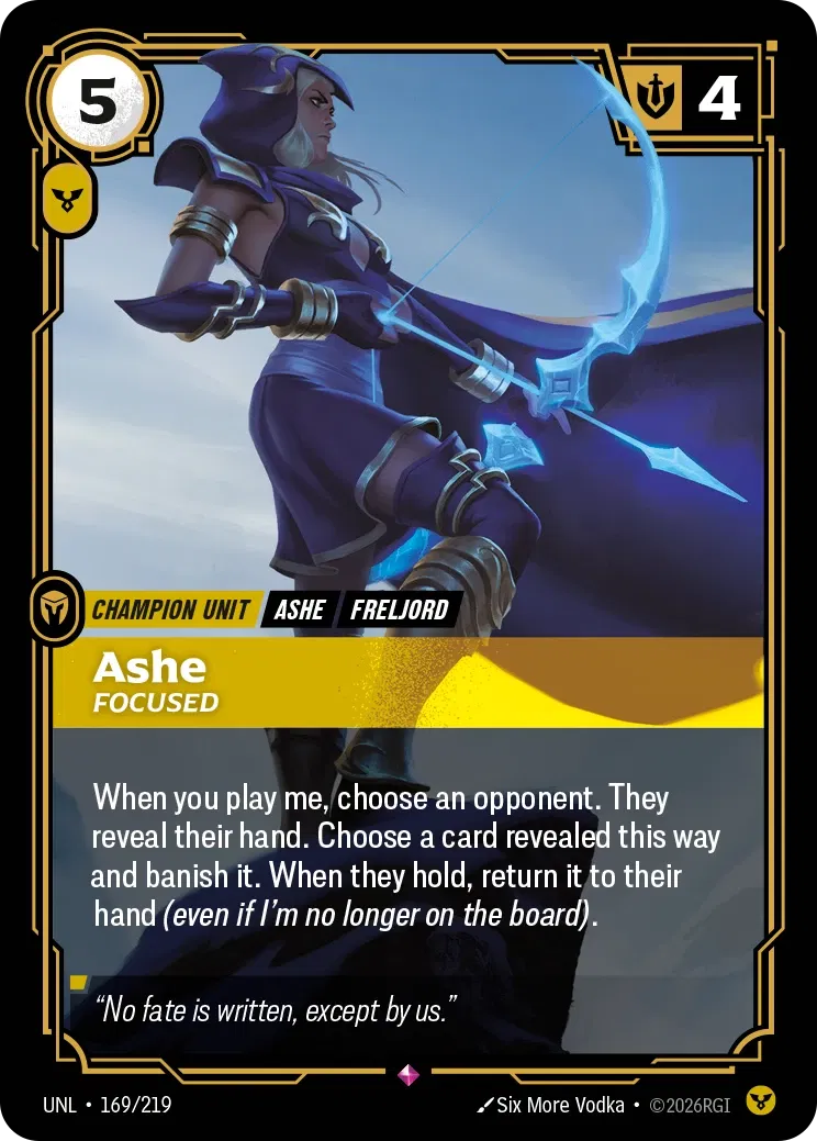 Ashe - Focused - Unleashed 169/219 (Foil)