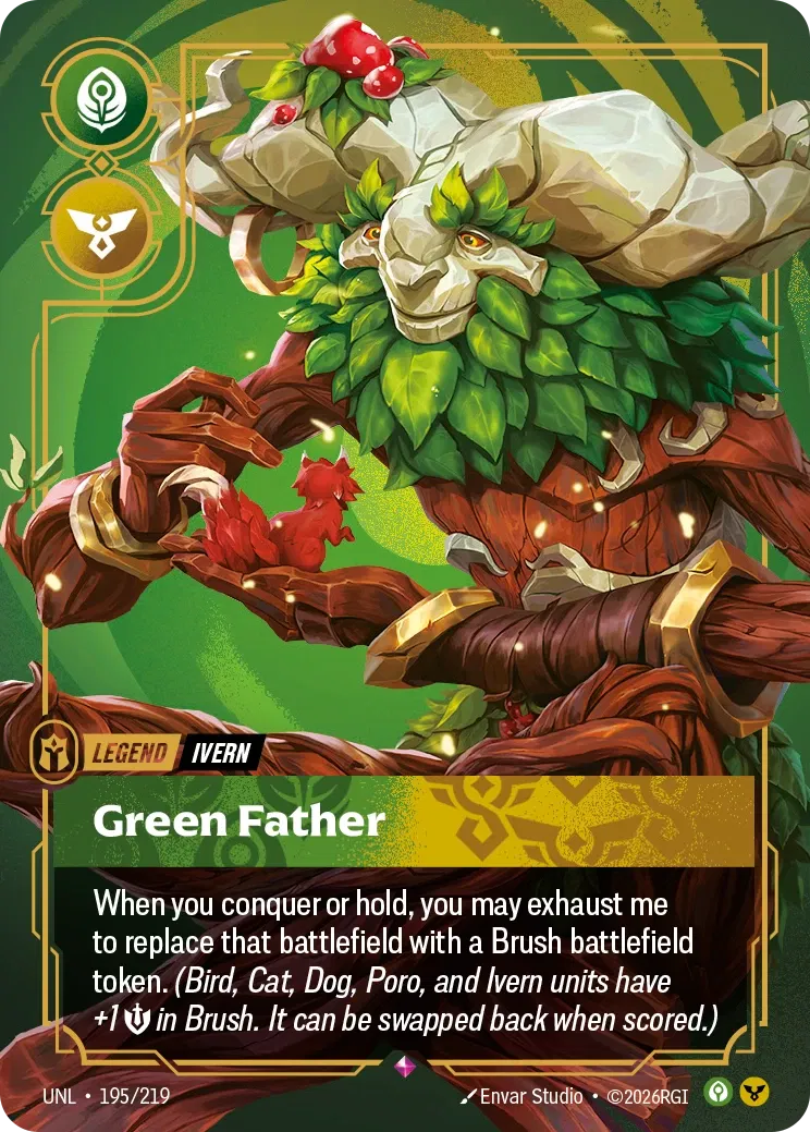Ivern - Green Father - Unleashed 195/219 (Foil)