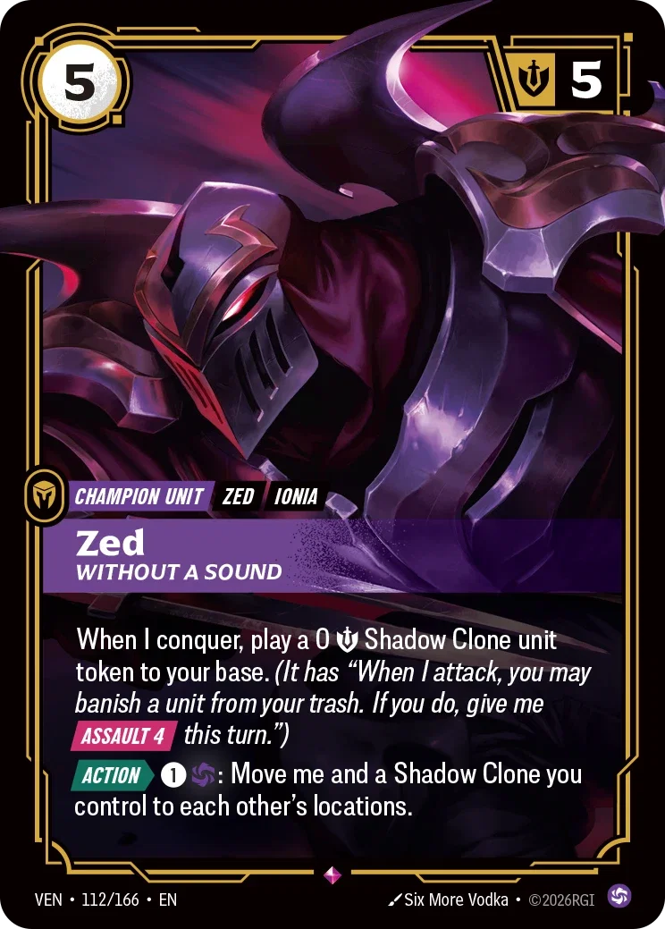Zed, Without a Sound - Vendetta 112/166 (Foil)