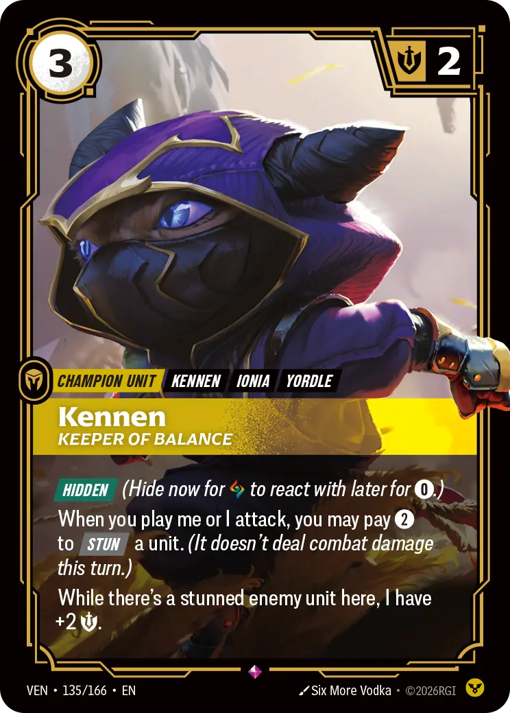 Kennen, Keeper of Balance - Vendetta 135/166 (Foil)