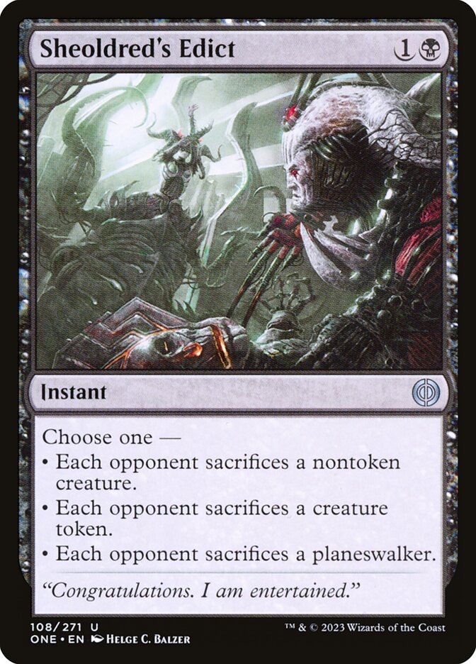 Sheoldred's Edict - ONE 108 (Foil)