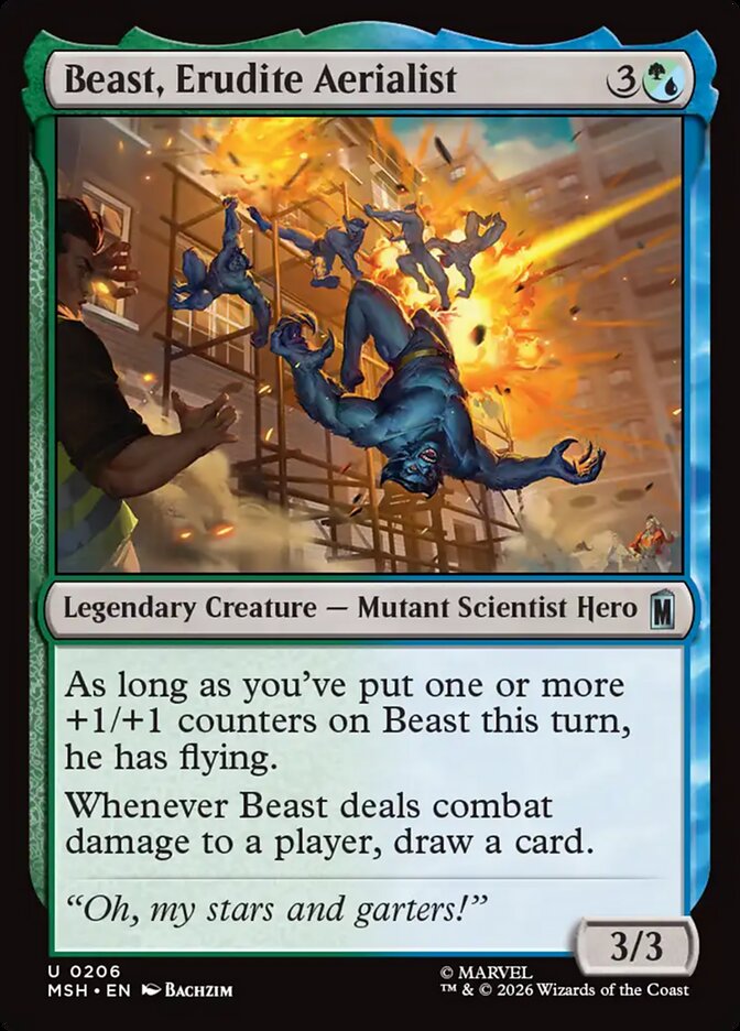 Beast, Erudite Aerialist - Marvel Super Heroes 206