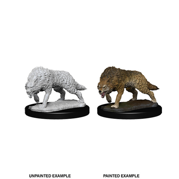 Wizkids Deep Cuts Miniatures: Unpainted Minis - Timber Wolves