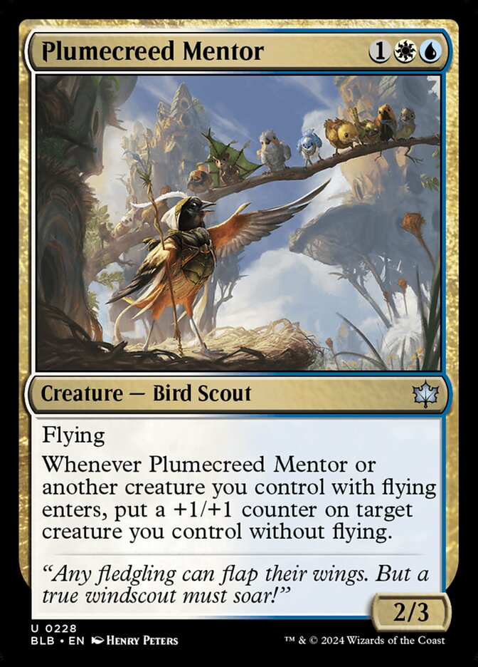 Plumecreed Mentor - Bloomburrow 228