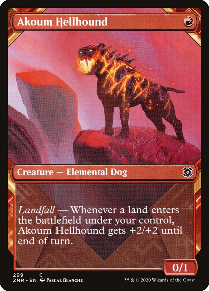 Akoum Hellhound (Showcase) - Zendikar Rising 299