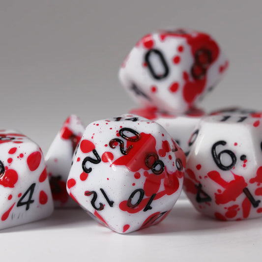 7pc RPG Set - Color Spray - Red - Die Hard Dice