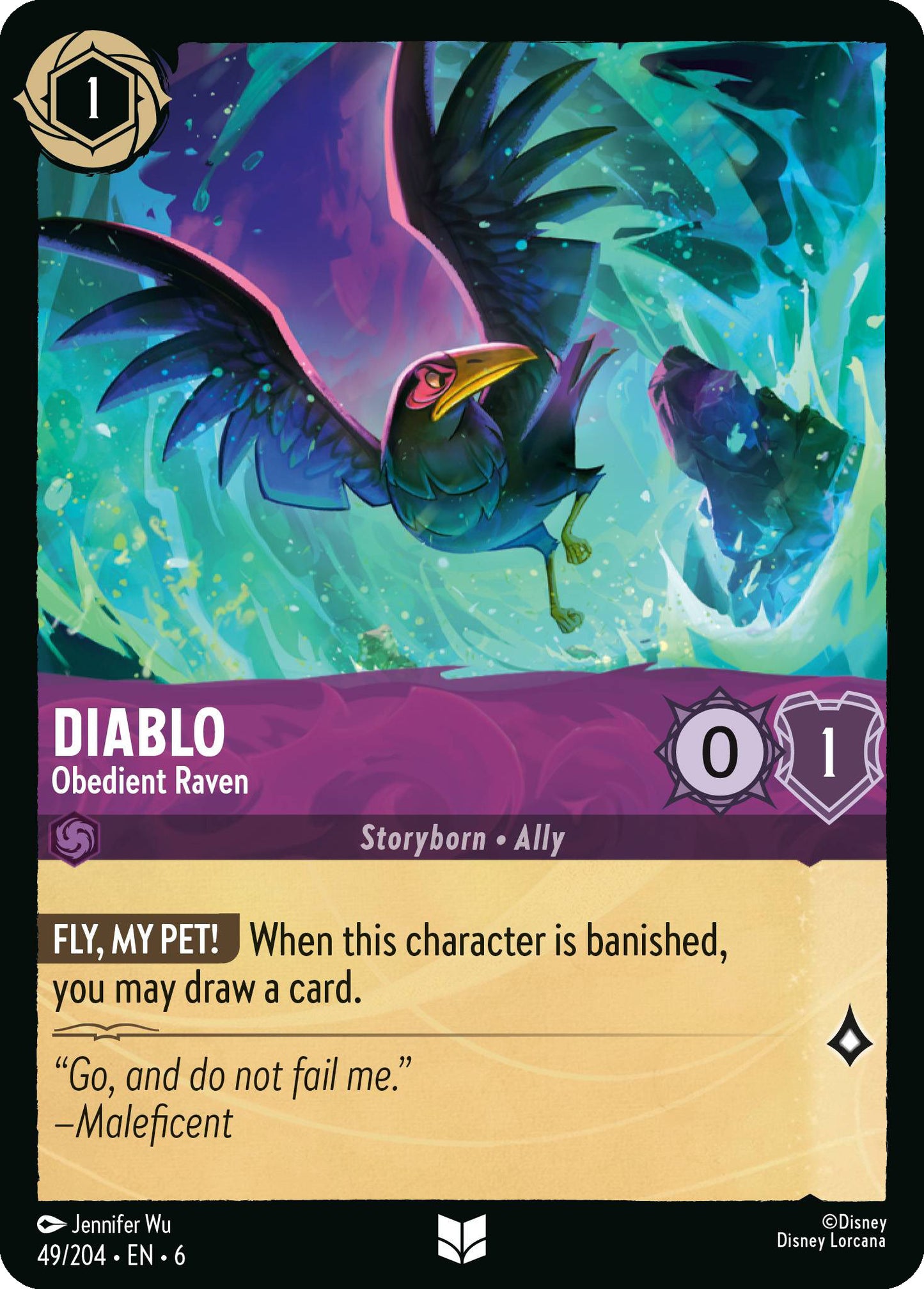 Diablo - Obedient Raven - Azurite Sea 49/204 (Foil)
