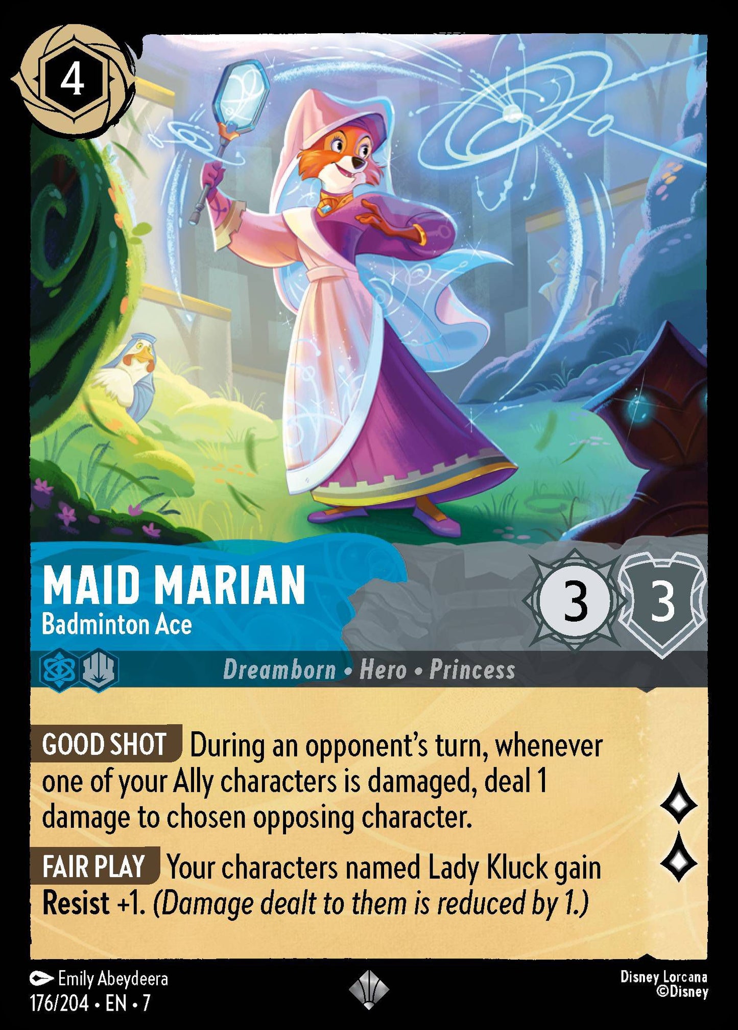 Maid Marian - Badminton Ace - Archazia's Island 176/204 - Near Mint - Ungraded
