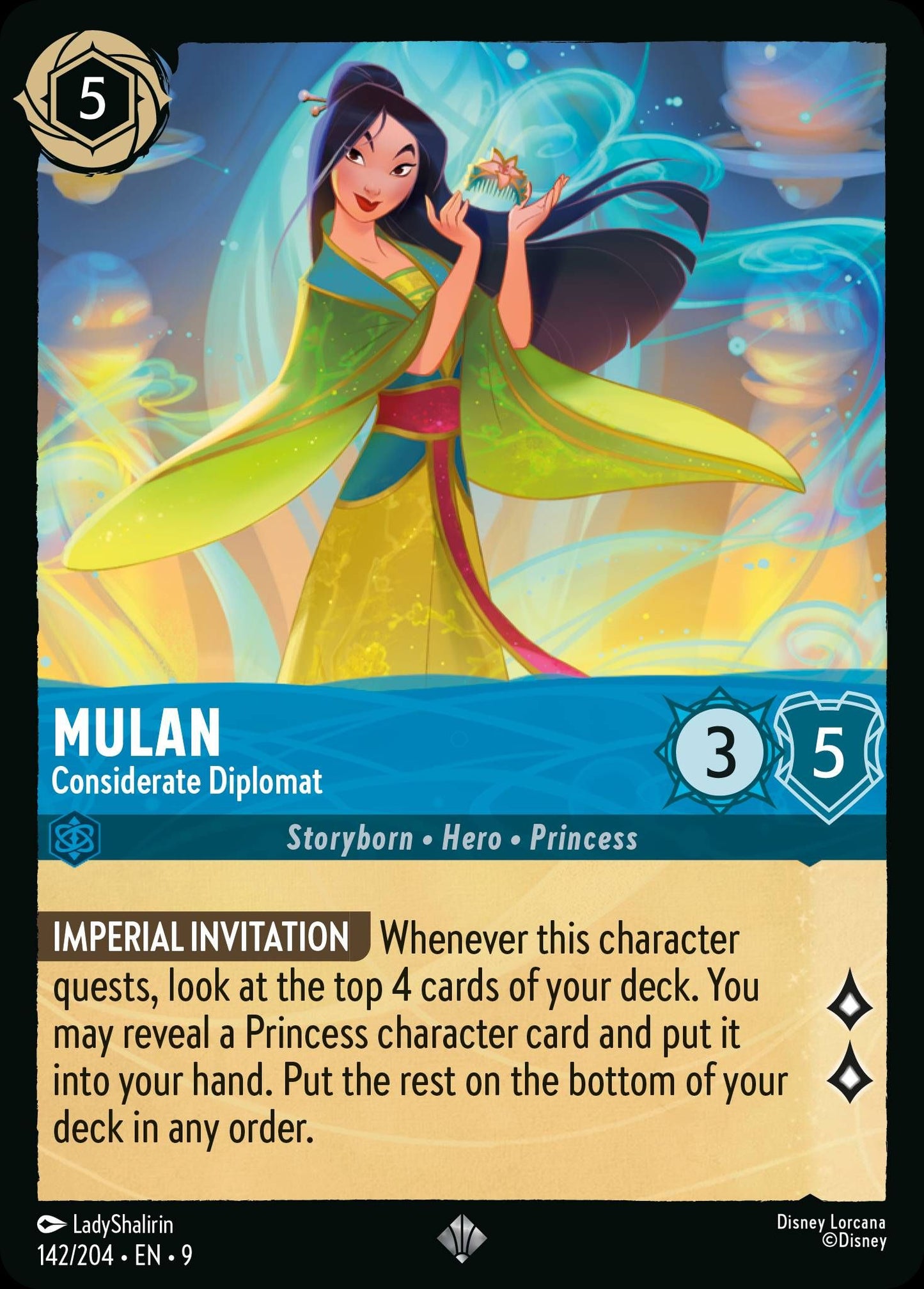 Mulan - Considerate Diplomat - Fabled 142/204 - Near Mint - Ungraded