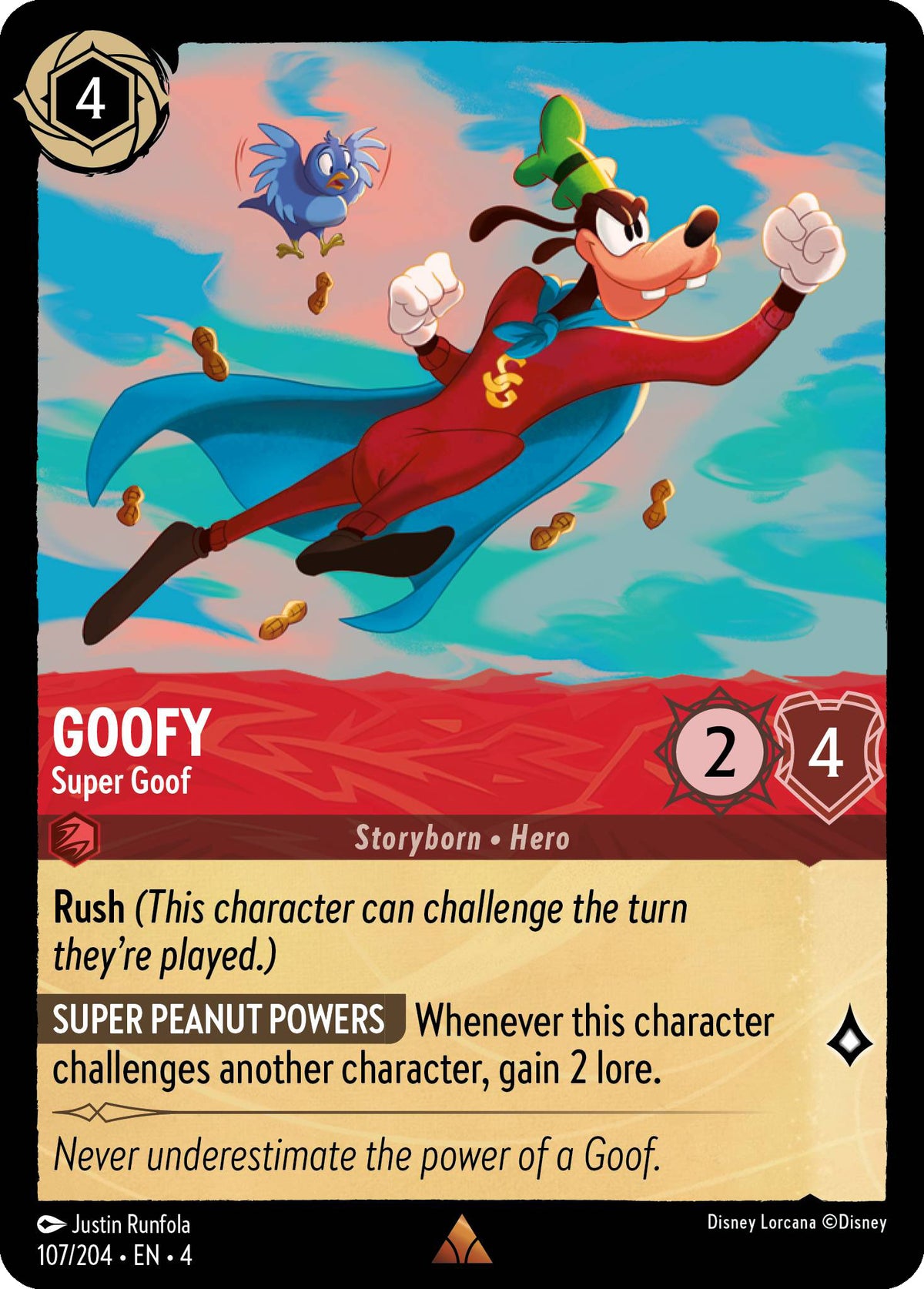 Goofy - Super Goof - Ursula's Return 107/204 - Near Mint