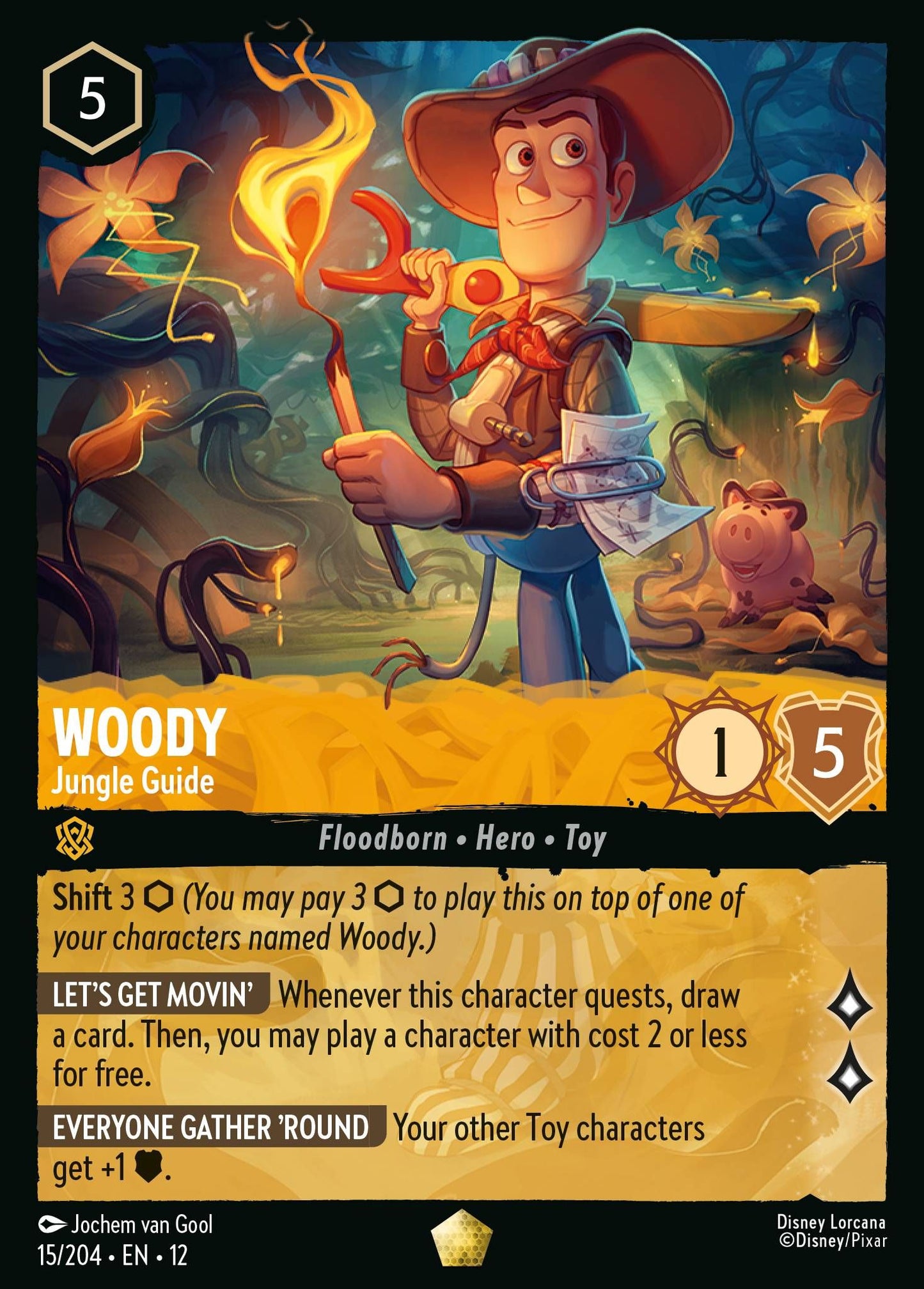 Woody - Jungle Guide - Wilds Unknown 15/204 - Near Mint