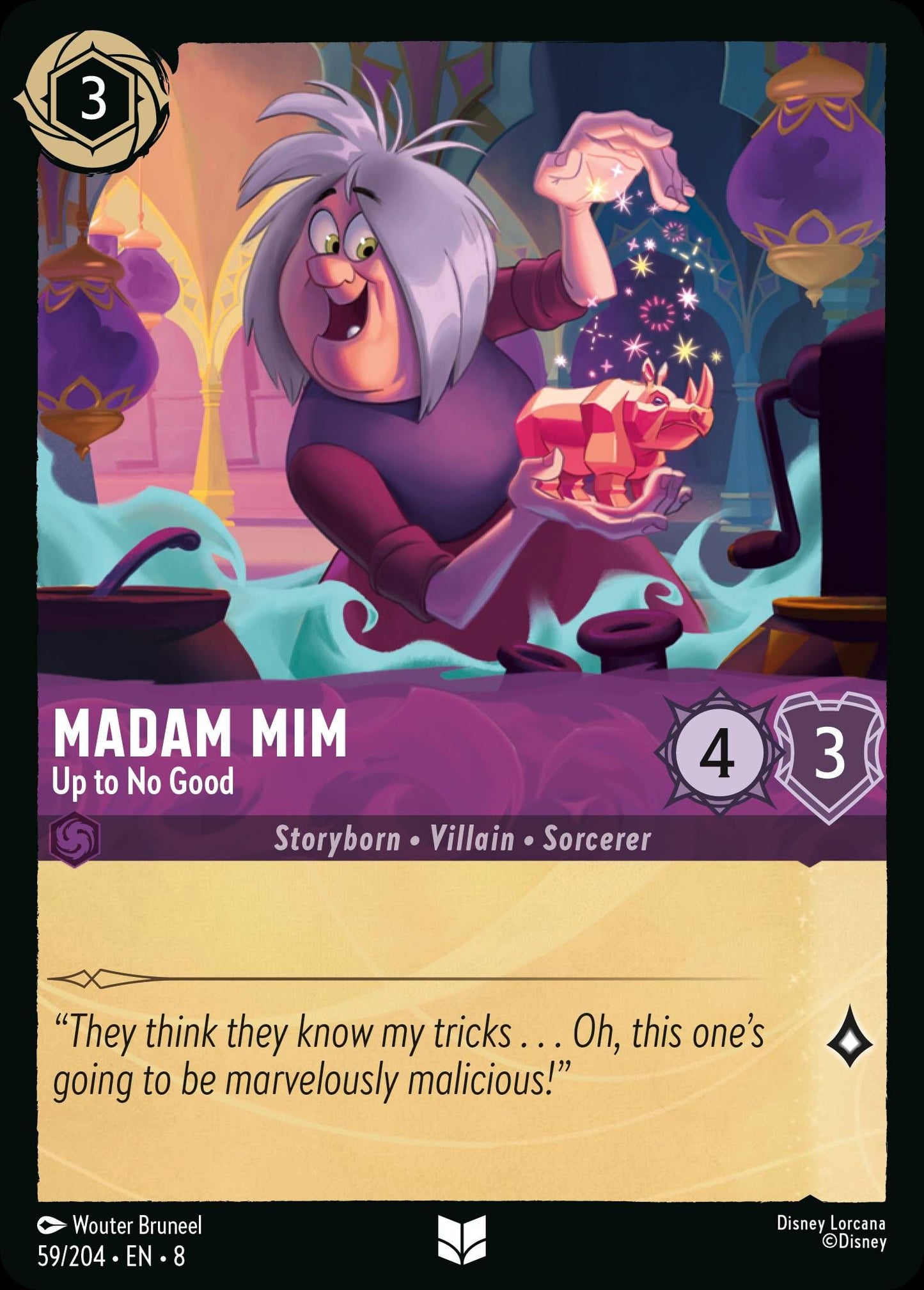 Madam Mim - Up to No Good - Reign of Jafar 59/204 (Foil) - Near Mint - Ungraded