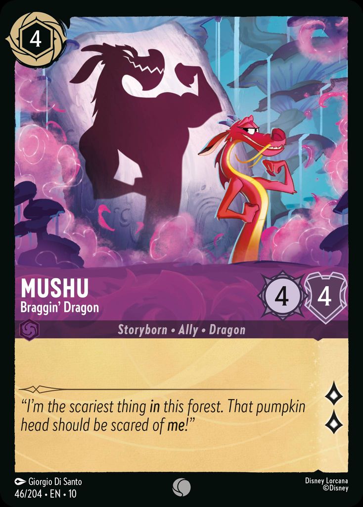 Mushu - Braggin' Dragon - Whispers in the Well 46/204 (Foil) - Near Mint