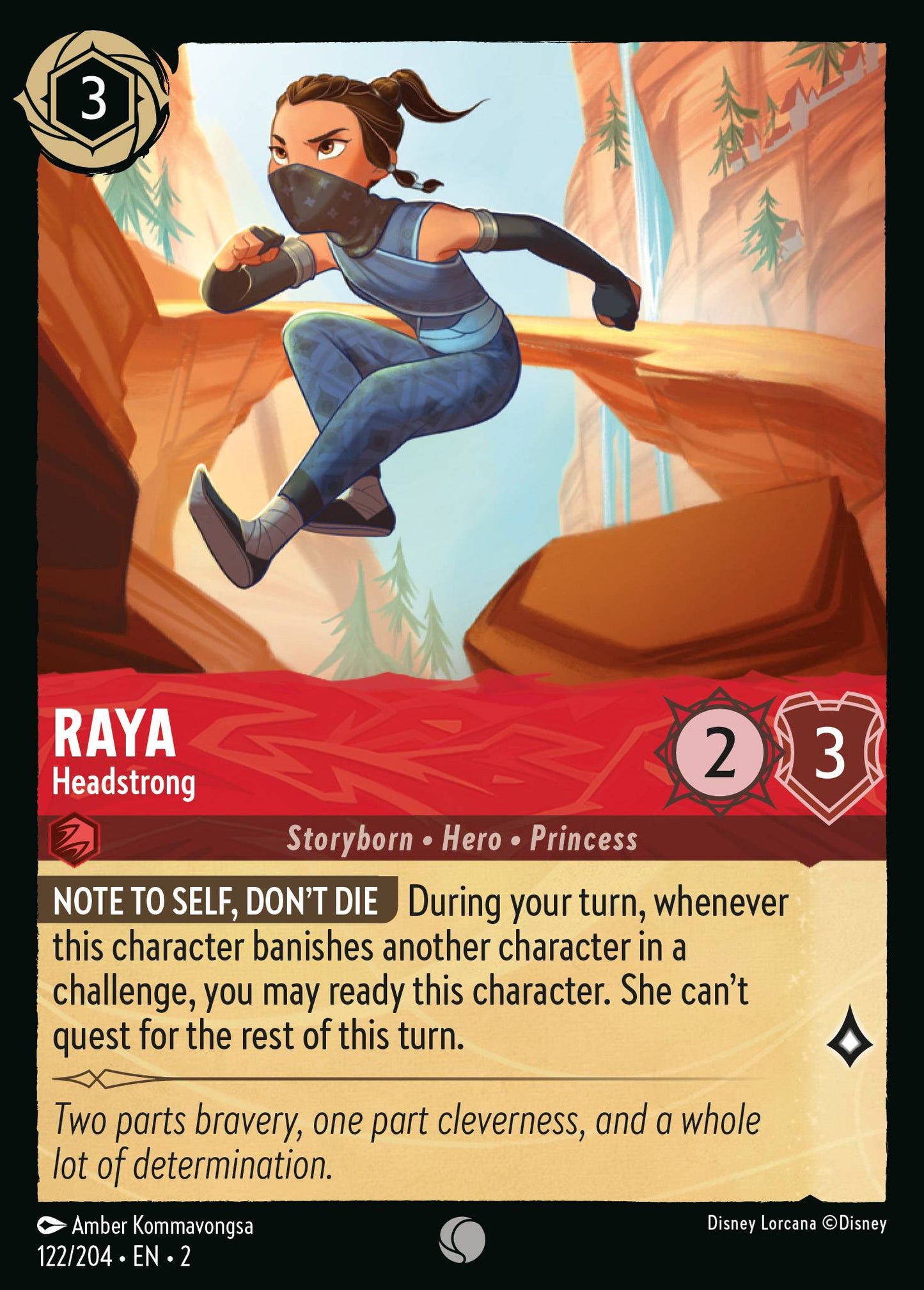 Raya - Headstrong - Rise of the Floodborn 122/204 (Foil) - Near Mint - Ungraded