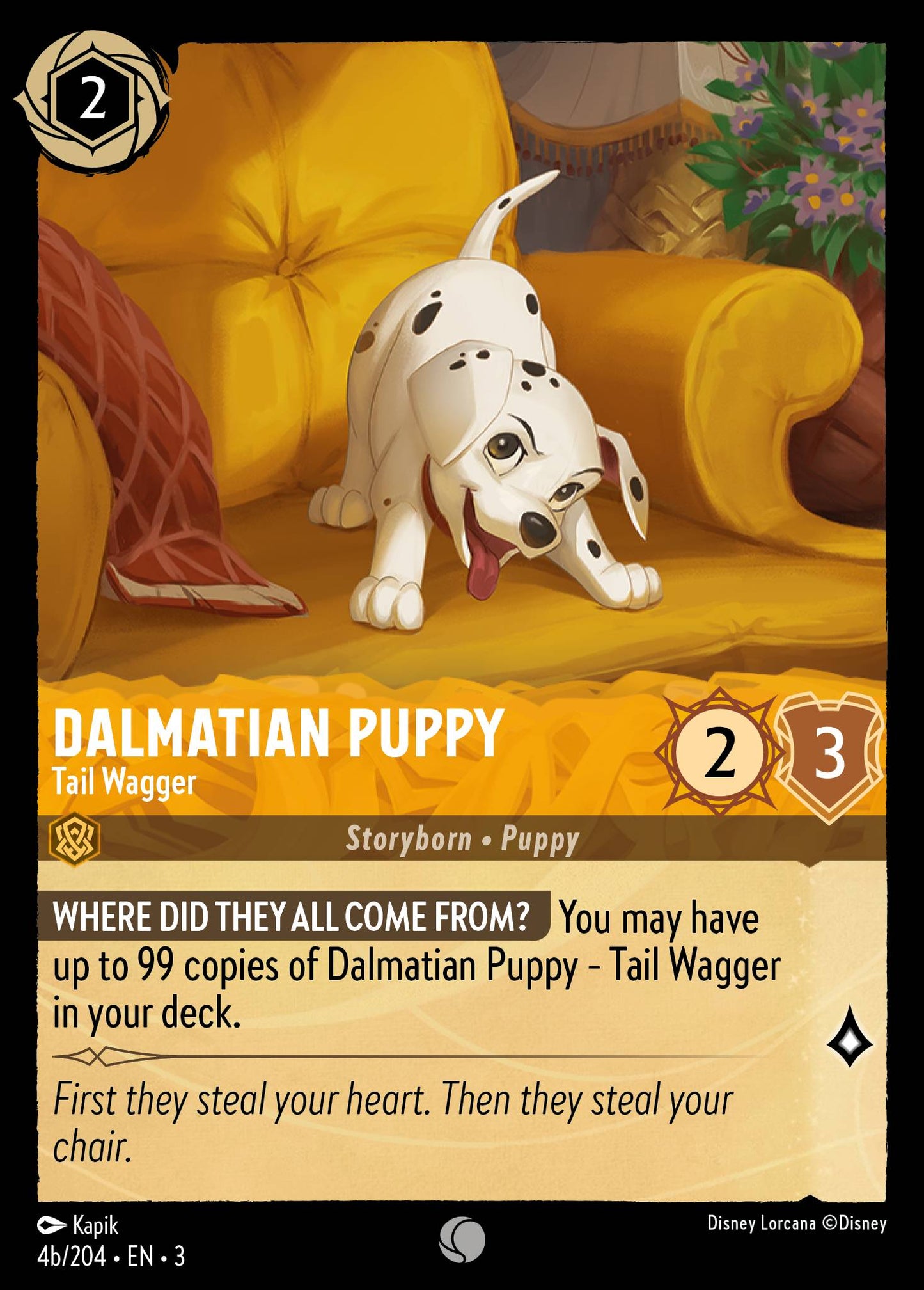 Dalmatian Puppy - Tail Wagger (4b/204) - Into the Inklands 4b/204 - Near Mint