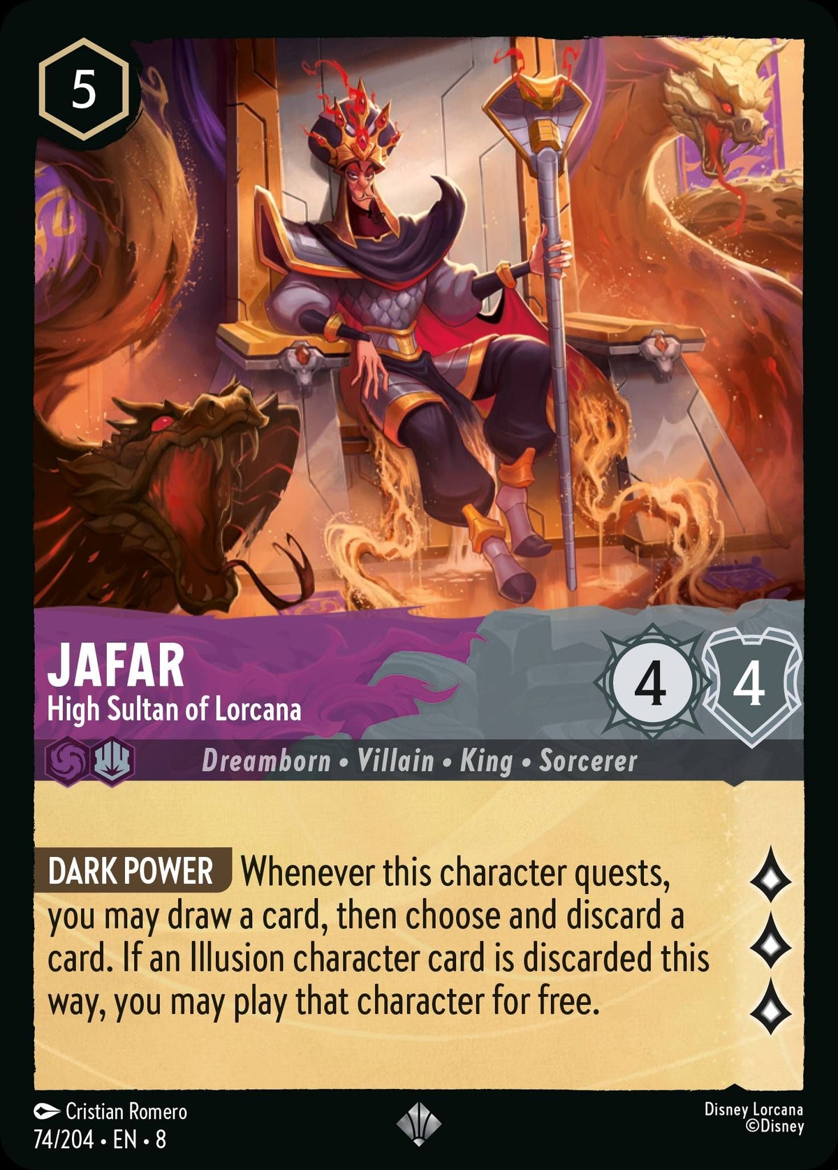 Jafar - High Sultan of Lorcana - Reign of Jafar 74/204 - Near Mint