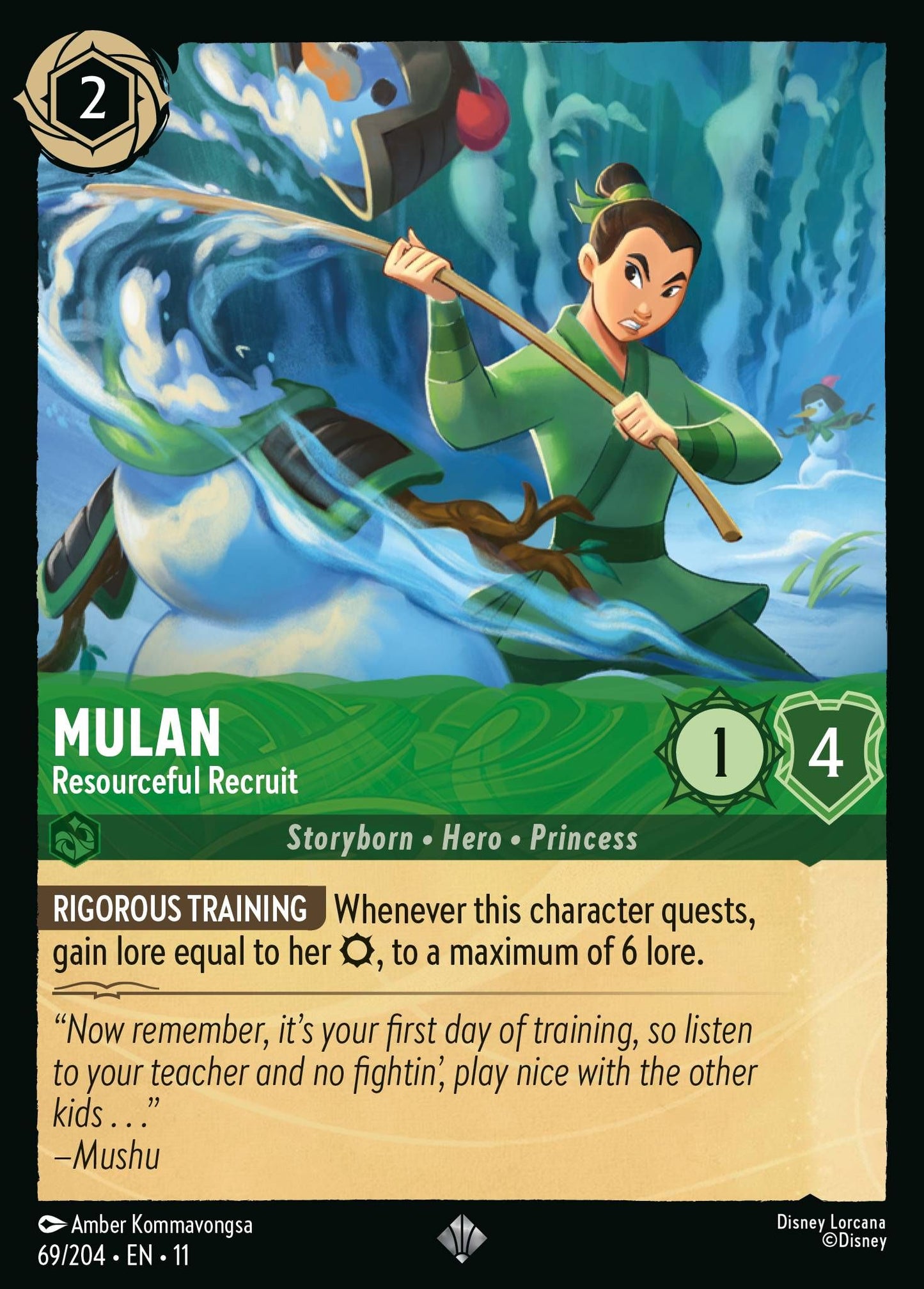 Mulan - Resourceful Recruit - Winterspell 69/204 - Near Mint