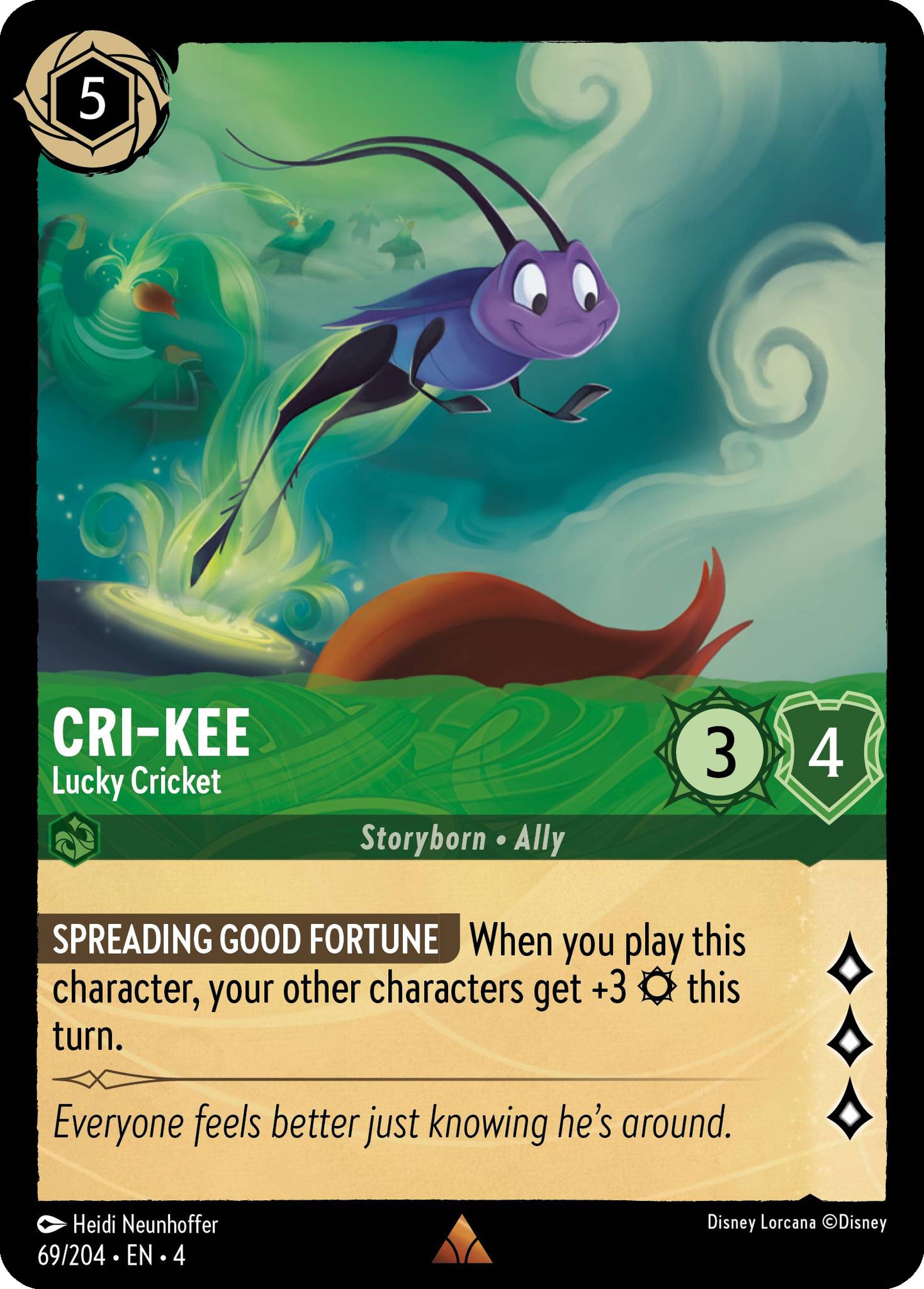 Cri-Kee - Lucky Cricket - Ursula's Return 69/204 (Foil) - Near Mint
