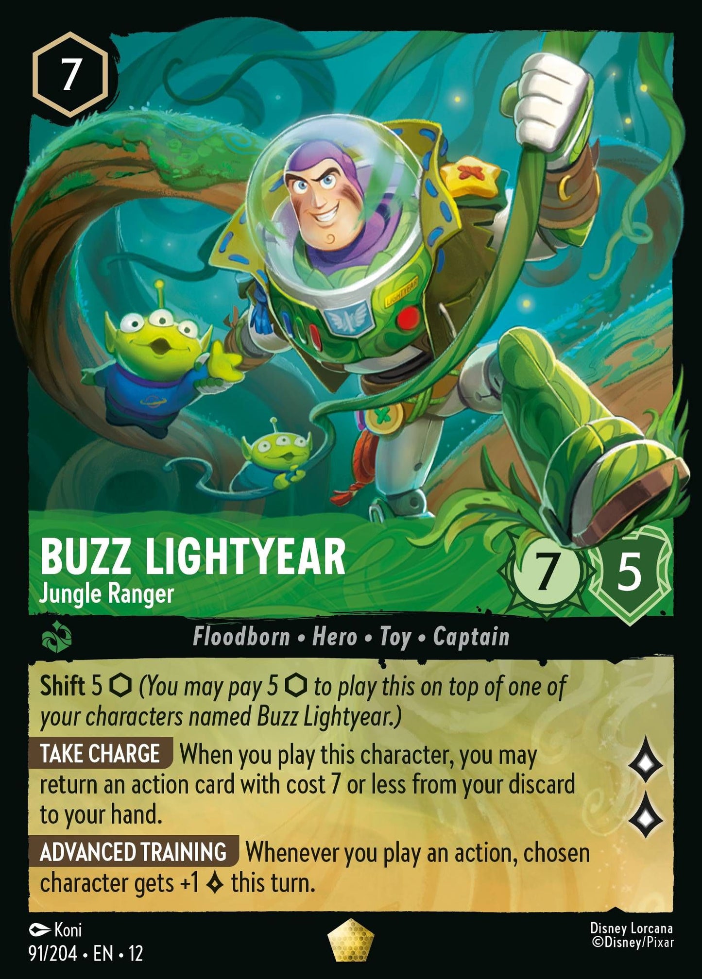 Buzz Lightyear - Jungle Ranger - Wilds Unknown 91/204 (Foil) - Near Mint
