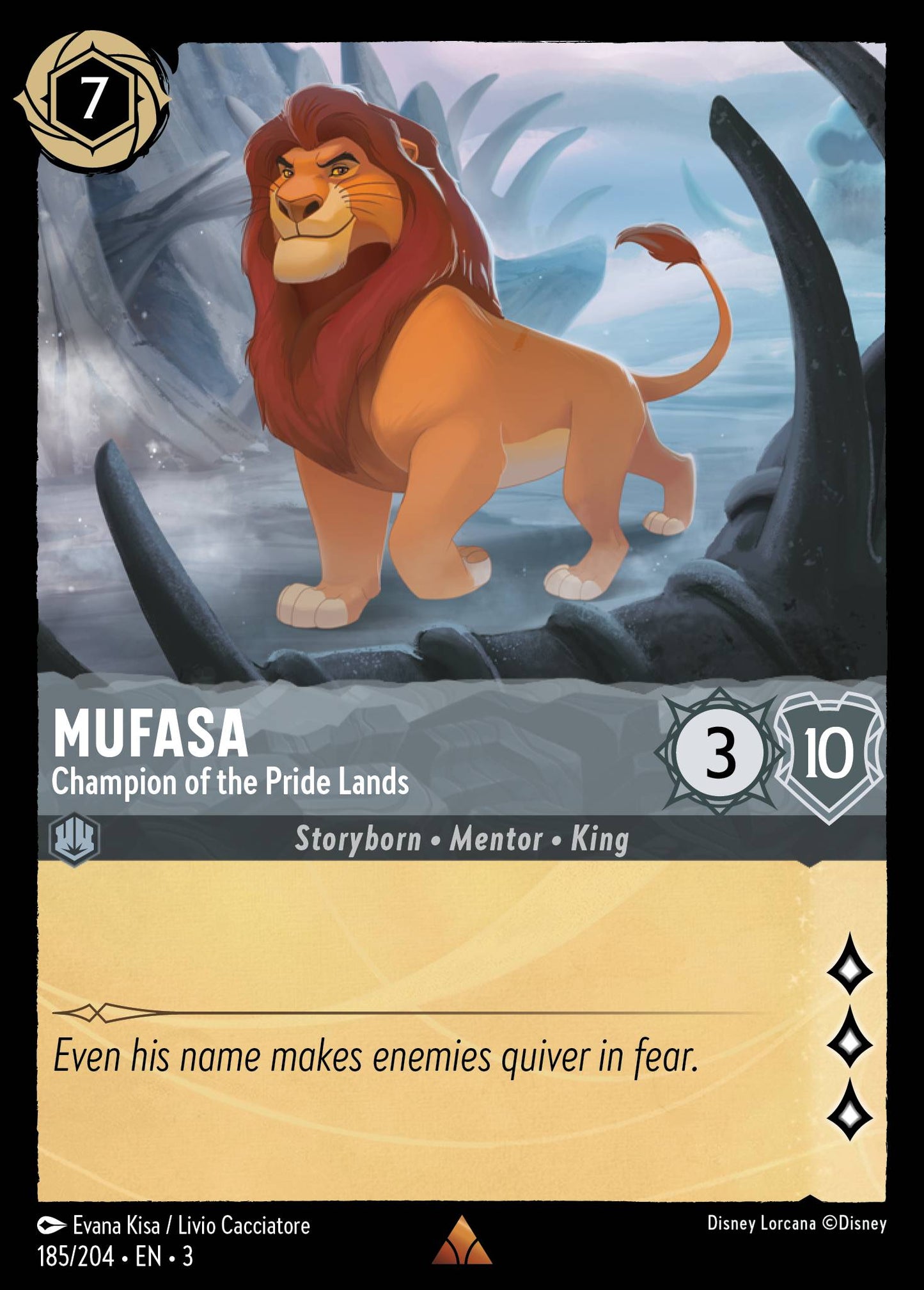 Mufasa - Champion of the Pride Lands - Into the Inklands 185/204 - Near Mint