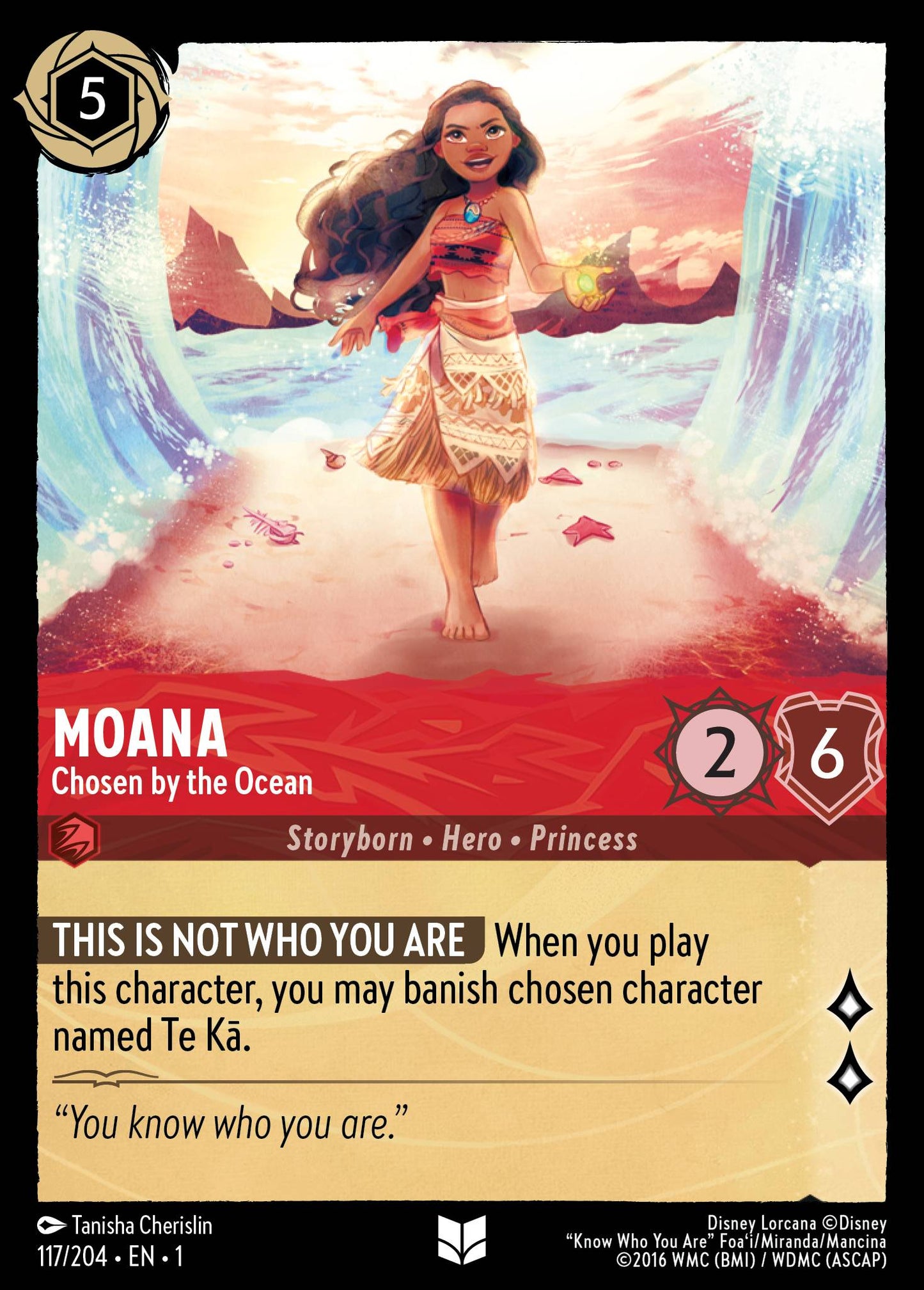Moana - Chosen by the Ocean - The First Chapter 117/204 (Foil) - Near Mint - Ungraded