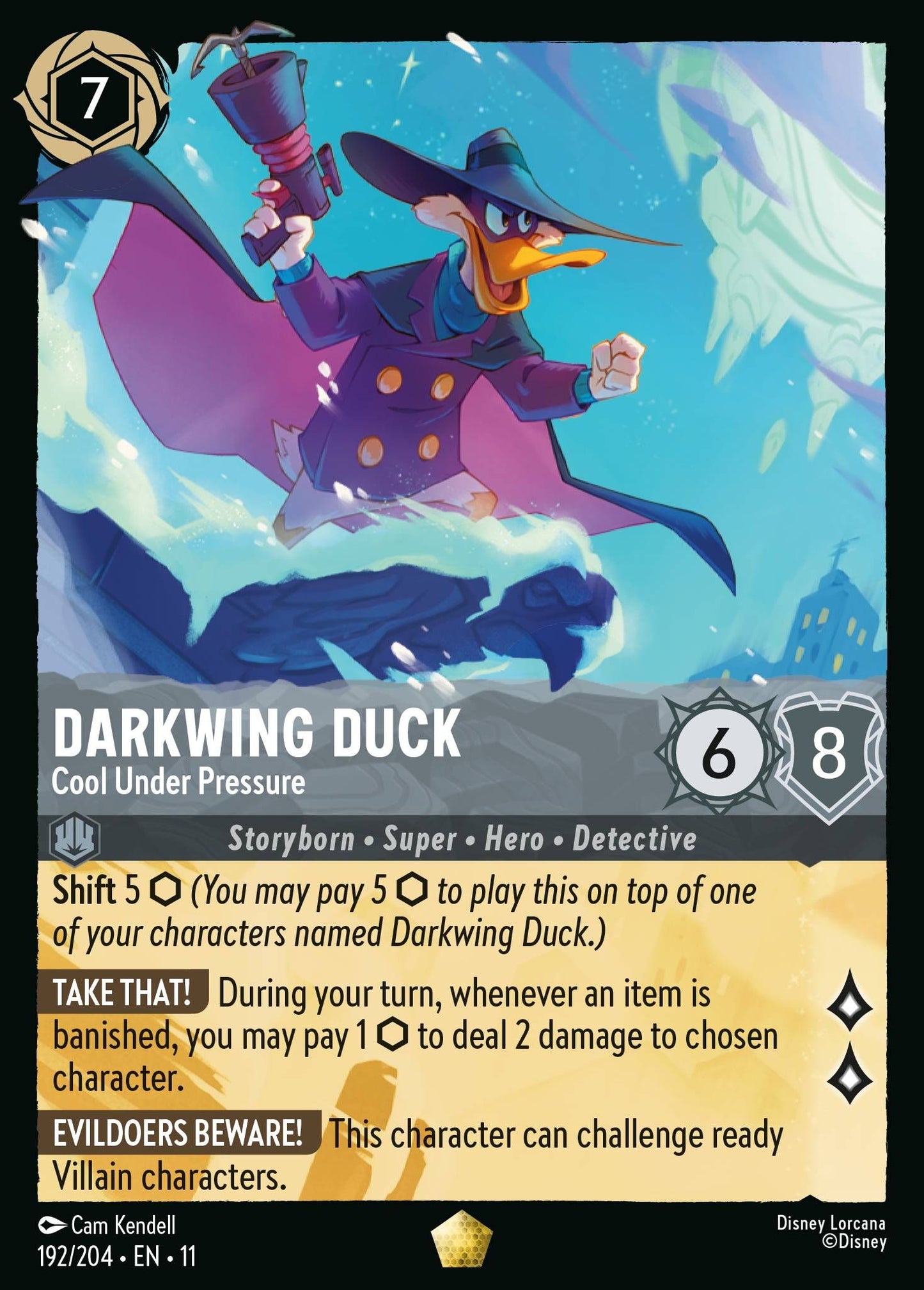 Darkwing Duck - Cool Under Pressure - Winterspell 192/204 - Near Mint