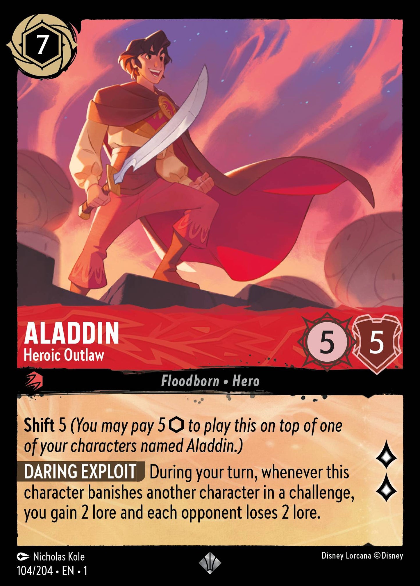 Aladdin - Heroic Outlaw - The First Chapter 104/204 (Foil) - Near Mint - Ungraded