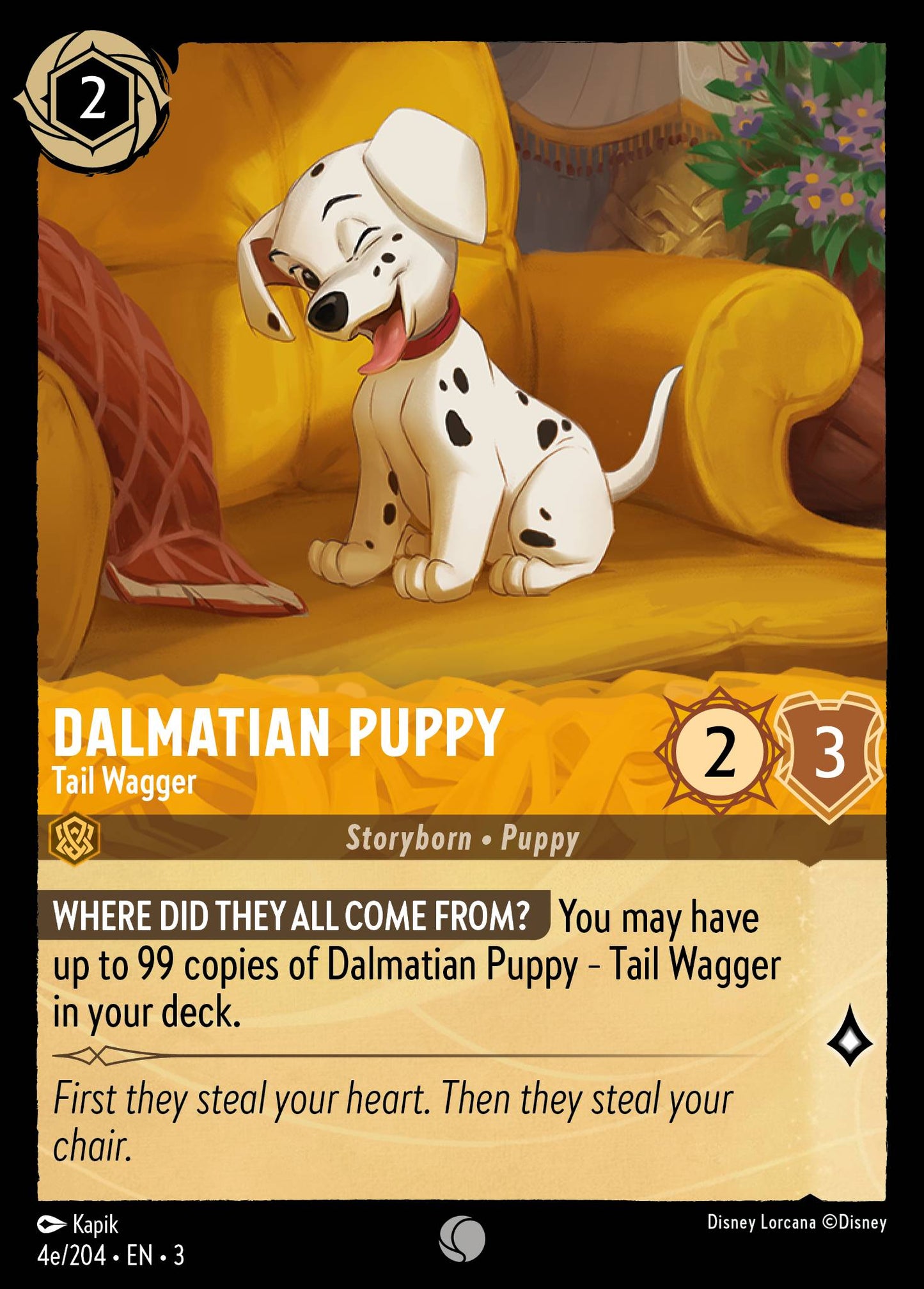 Dalmatian Puppy - Tail Wagger (4e/204) - Into the Inklands 4e/204 - Near Mint