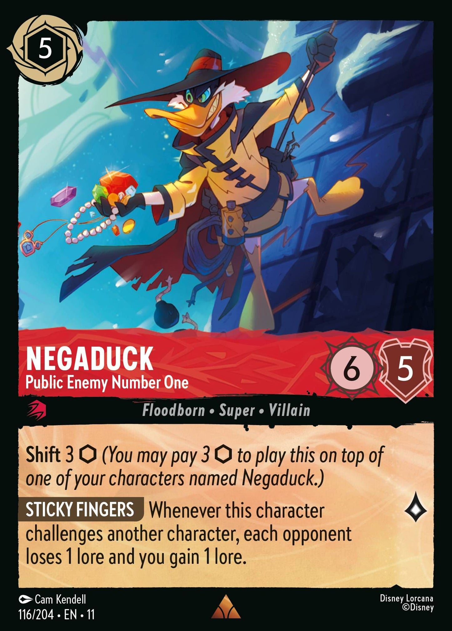 Negaduck - Public Enemy Number One - Winterspell 116/204 - Near Mint