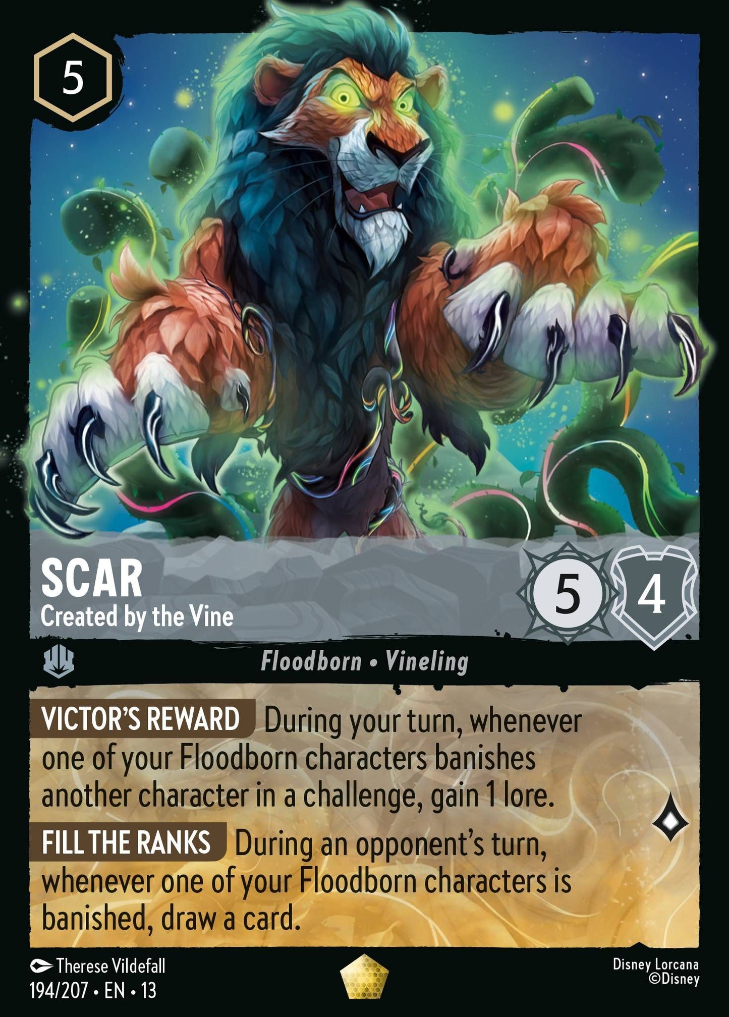 Scar - Created by the Vine - Attack of the Vine! 194/204 - Near Mint