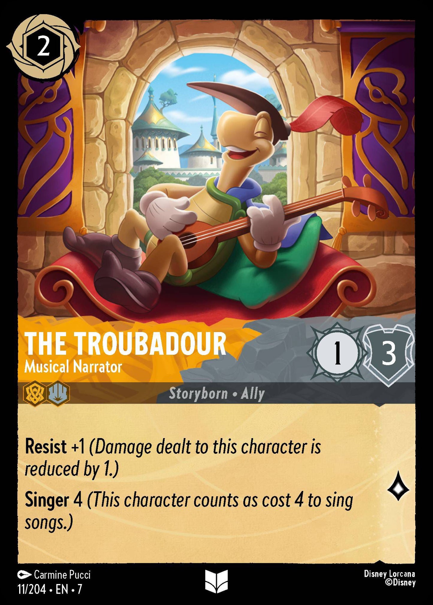 The Troubadour - Musical Narrator - Archazia's Island 11/204 (Foil) - Near Mint - Ungraded