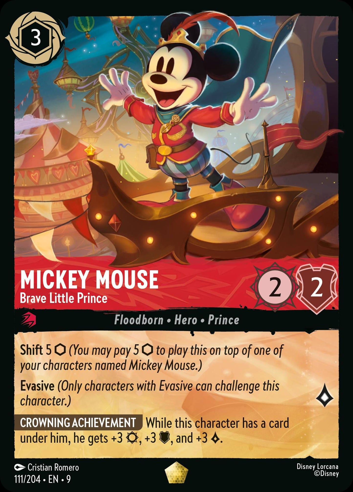 Mickey Mouse - Brave Little Prince - Fabled 111/204 - Near Mint
