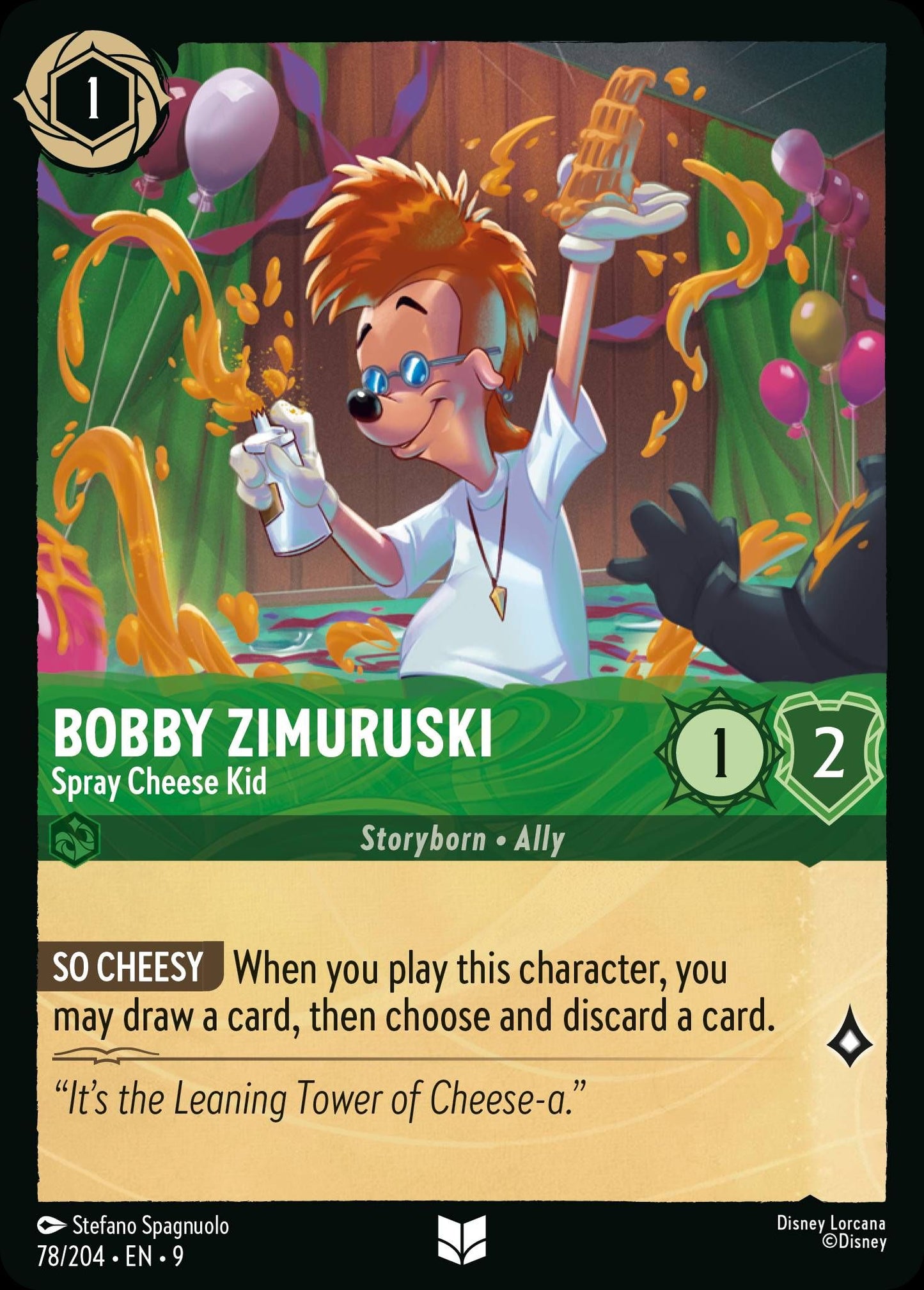 Bobby Zimuruski - Spray Cheese Kid - Fabled 78/204 (Foil) - Near Mint