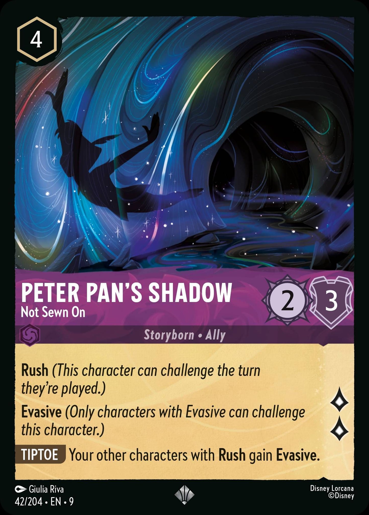 Peter Pan's Shadow - Not Sewn On - Fabled 42/204 (Foil) - Near Mint