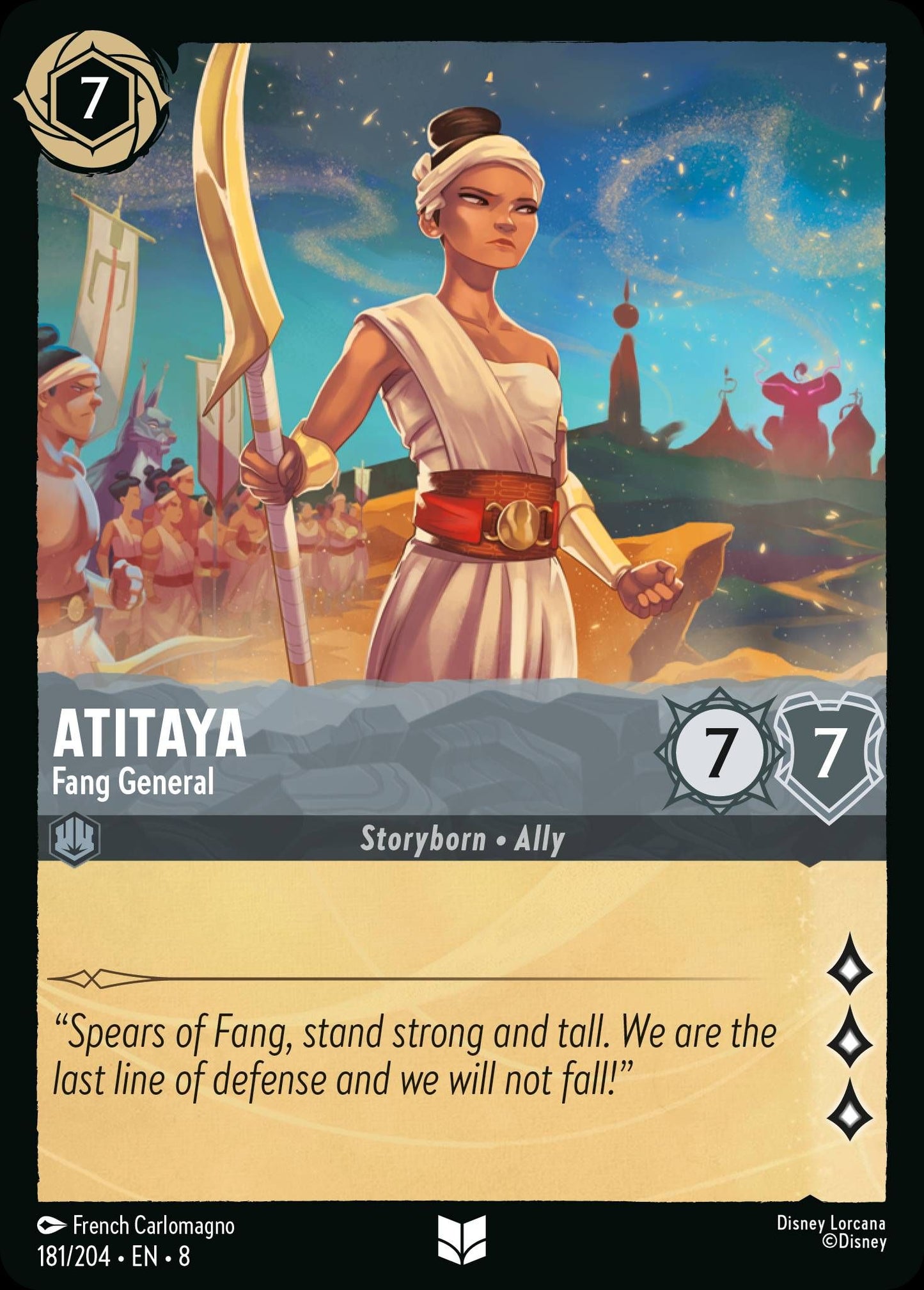 Atitaya - Fang General - Reign of Jafar 181/204 (Foil) - Near Mint - Ungraded