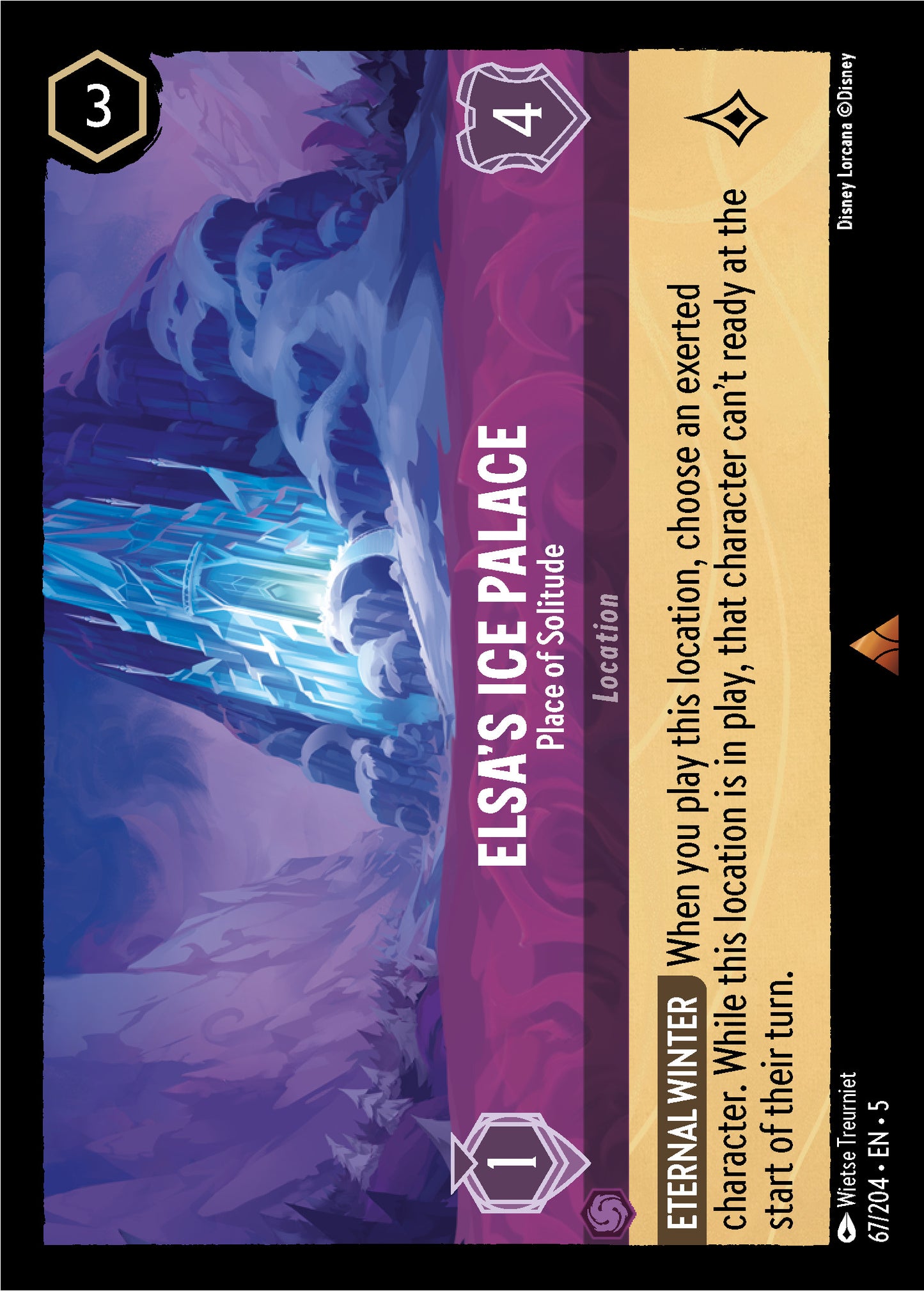Elsa's Ice Palace - Place of Solitude - Shimmering Skies 67/204 (Foil) - Near Mint - Ungraded