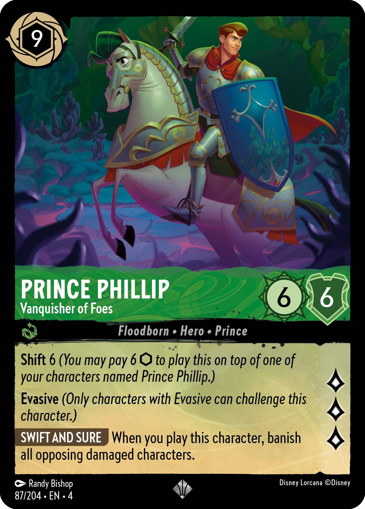 Prince Phillip - Vanquisher of Foes - Ursula's Return 87/204 - Near Mint