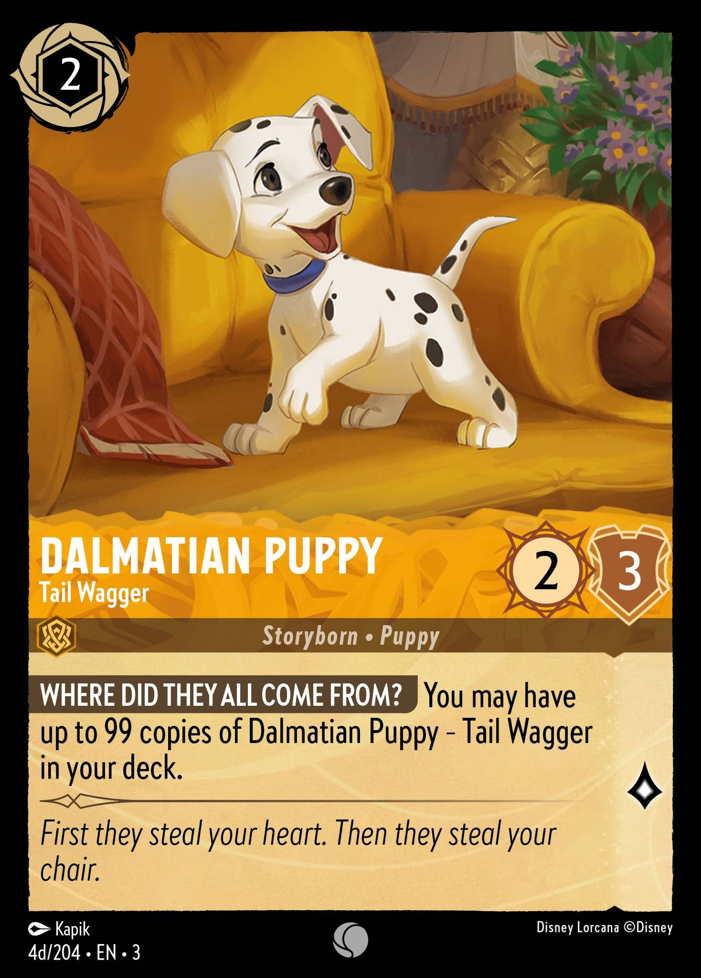 Dalmatian Puppy - Tail Wagger (4d/204) - Into the Inklands 4d/204 - Near Mint