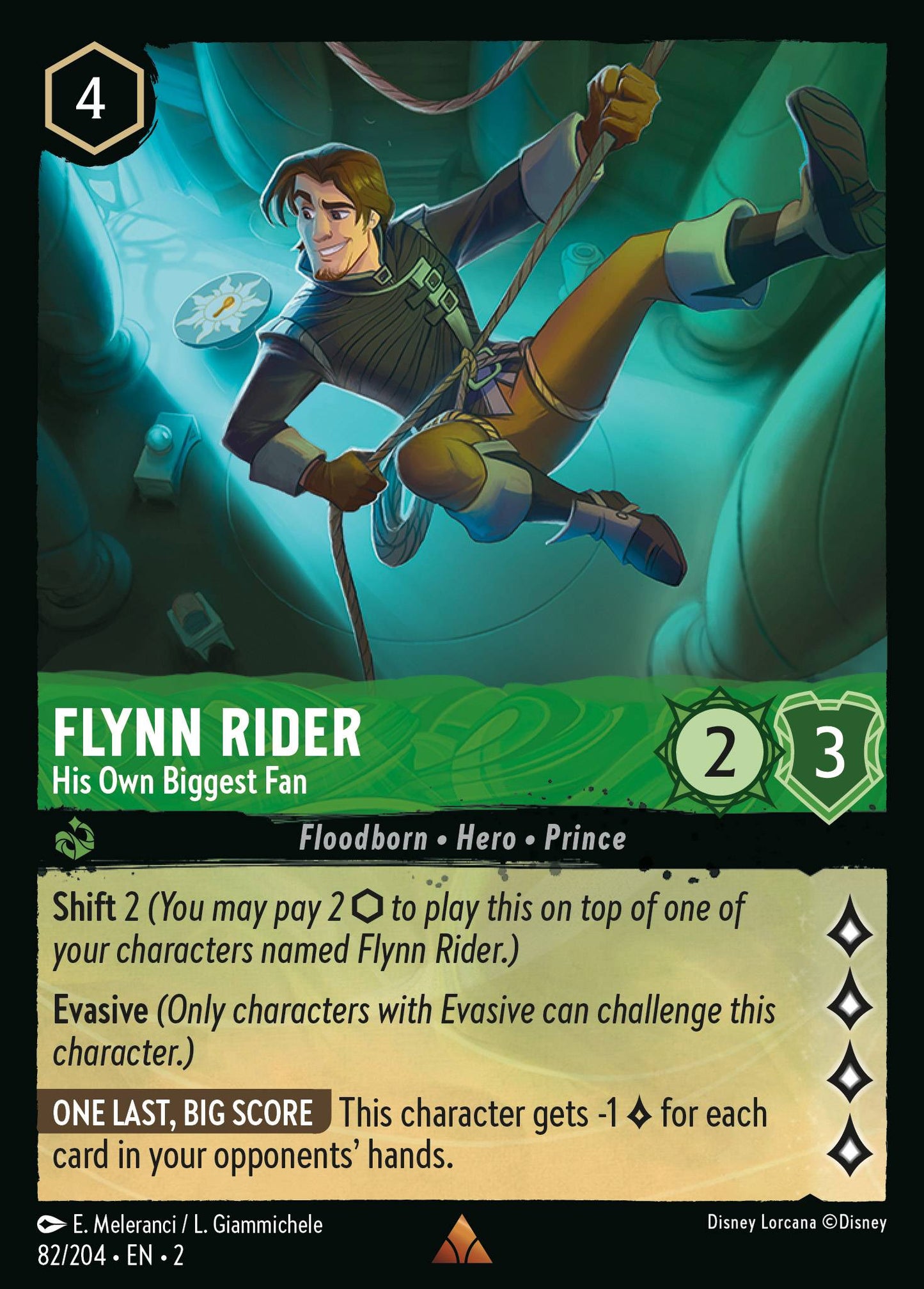 Flynn Rider - His Own Biggest Fan - Rise of the Floodborn 82/204 - Near Mint - Ungraded