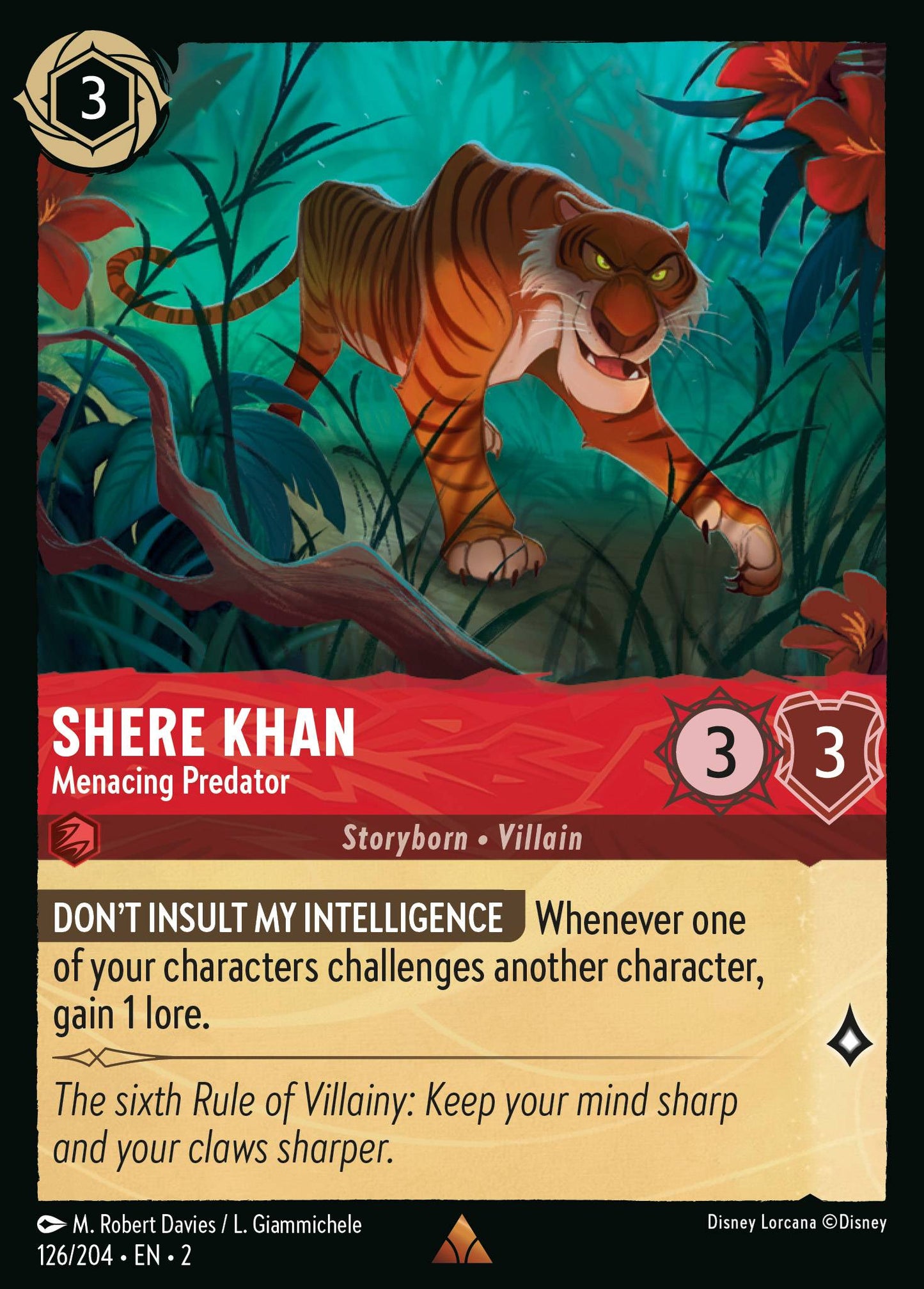 Shere Khan - Menacing Predator - Rise of the Floodborn 126/204 - Near Mint