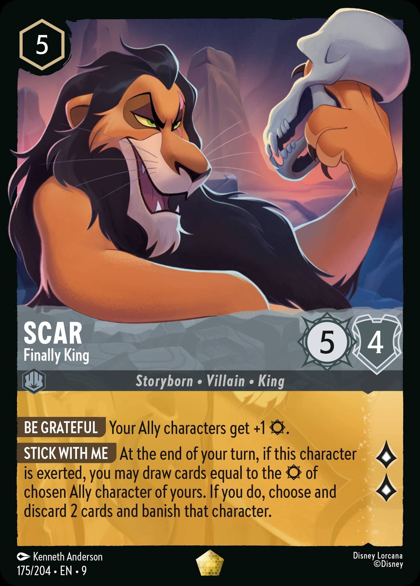 Scar - Finally King - Fabled 175/204 - Near Mint