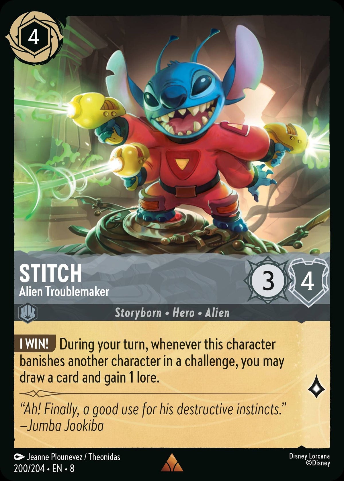 Stitch - Alien Troublemaker - Reign of Jafar 200/204 - Near Mint