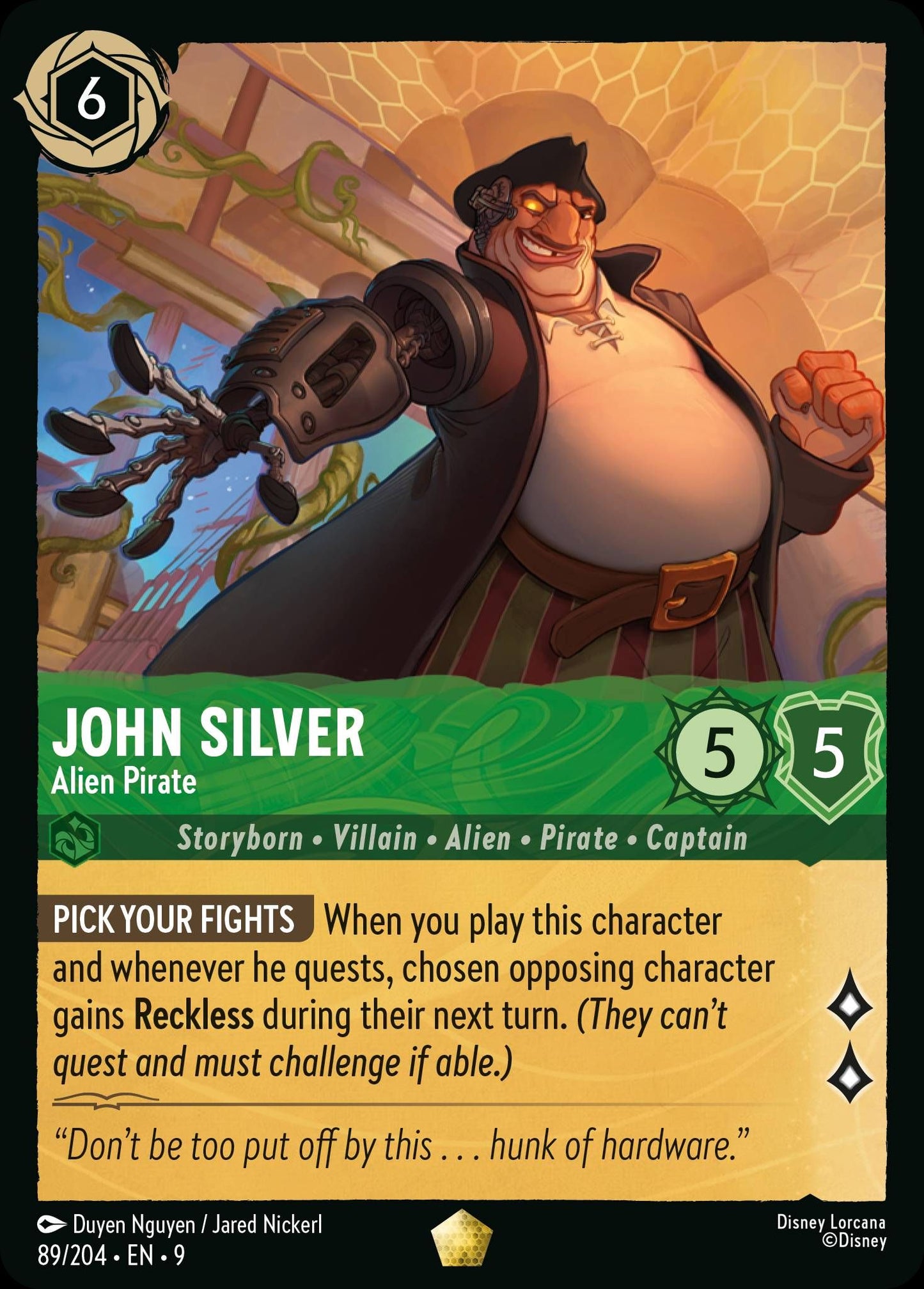 John Silver - Alien Pirate - Fabled 89/204 - Near Mint