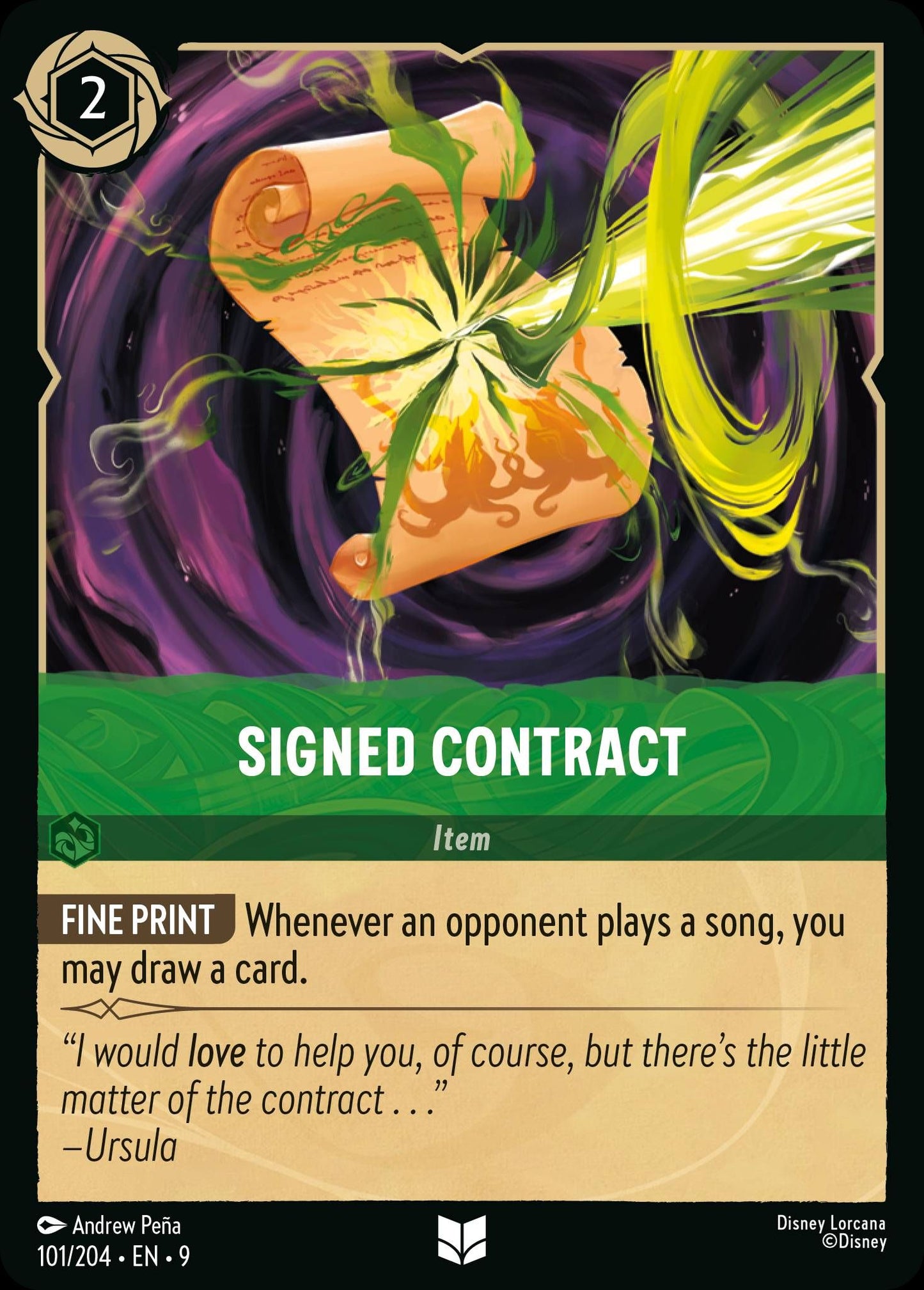 Signed Contract - Fabled 101/204 (Foil) - Near Mint