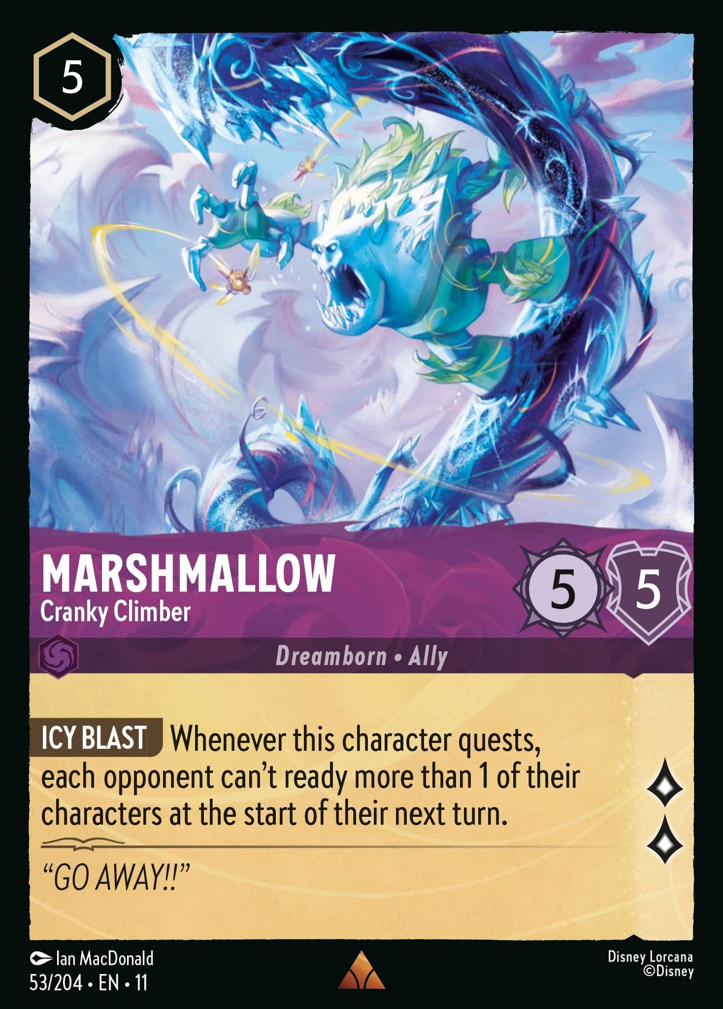 Marshmallow - Cranky Climber - Winterspell 53/204 - Near Mint