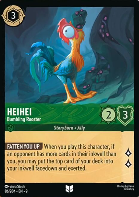 Heihei - Bumbling Rooster - Fabled 86/204 (Foil) - Near Mint - Ungraded