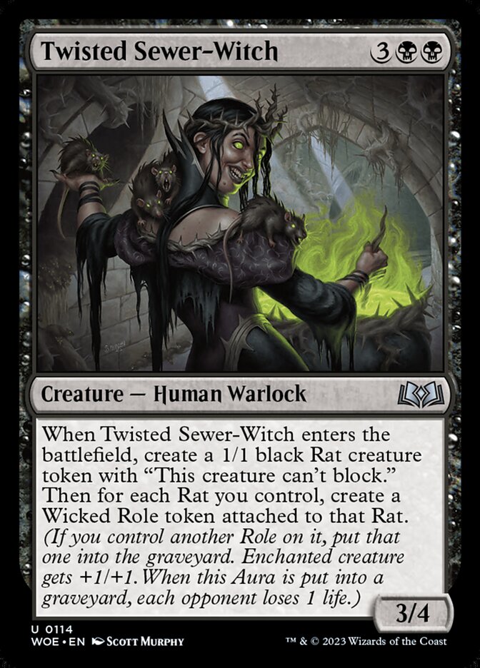 Twisted Sewer-Witch - Wilds of Eldraine 114
