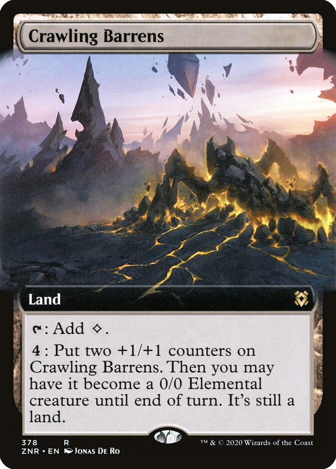 Crawling Barrens - Zendikar Rising 378 (Foil)