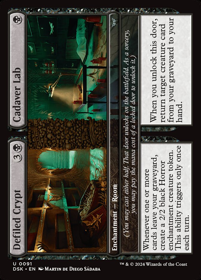 Defiled Crypt // Cadaver Lab - Duskmourn: House of Horror 91 (Foil)
